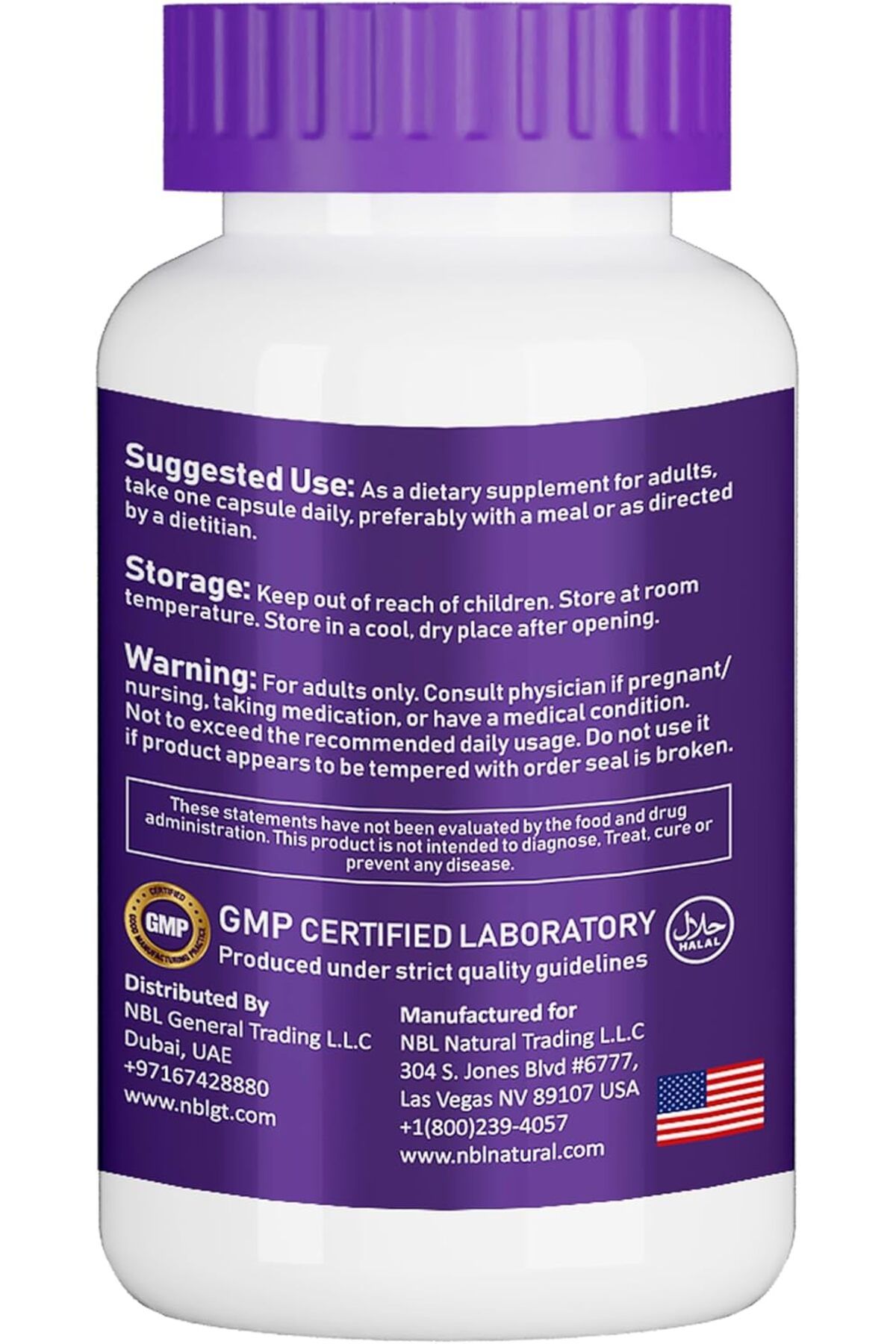 NBL Natural-Magnesium Glycinate Chelate 200mg, 120 Capsules 2