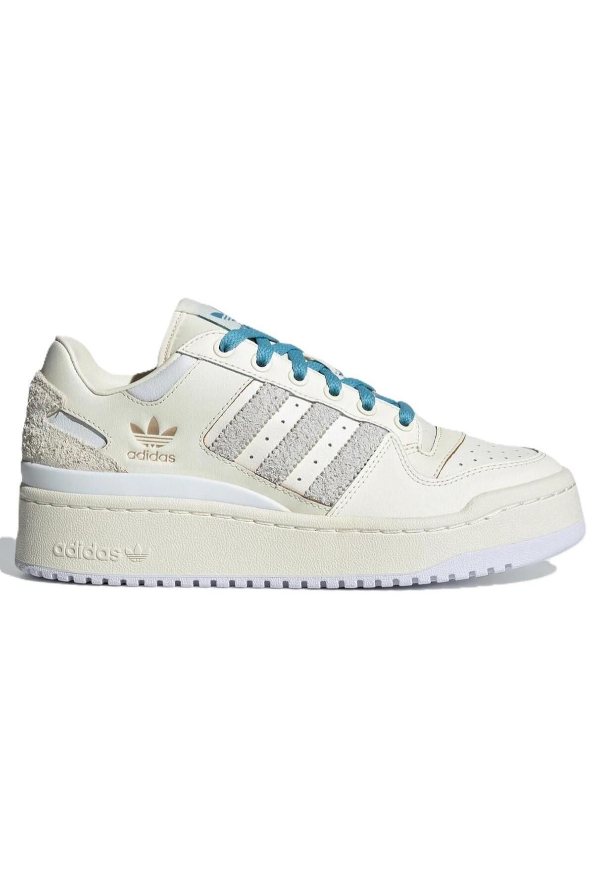 adidas Forum Bold Stripes Leather Unisex Sneaker Hakiki Deri Günlük Spor Ayakkabı Krem