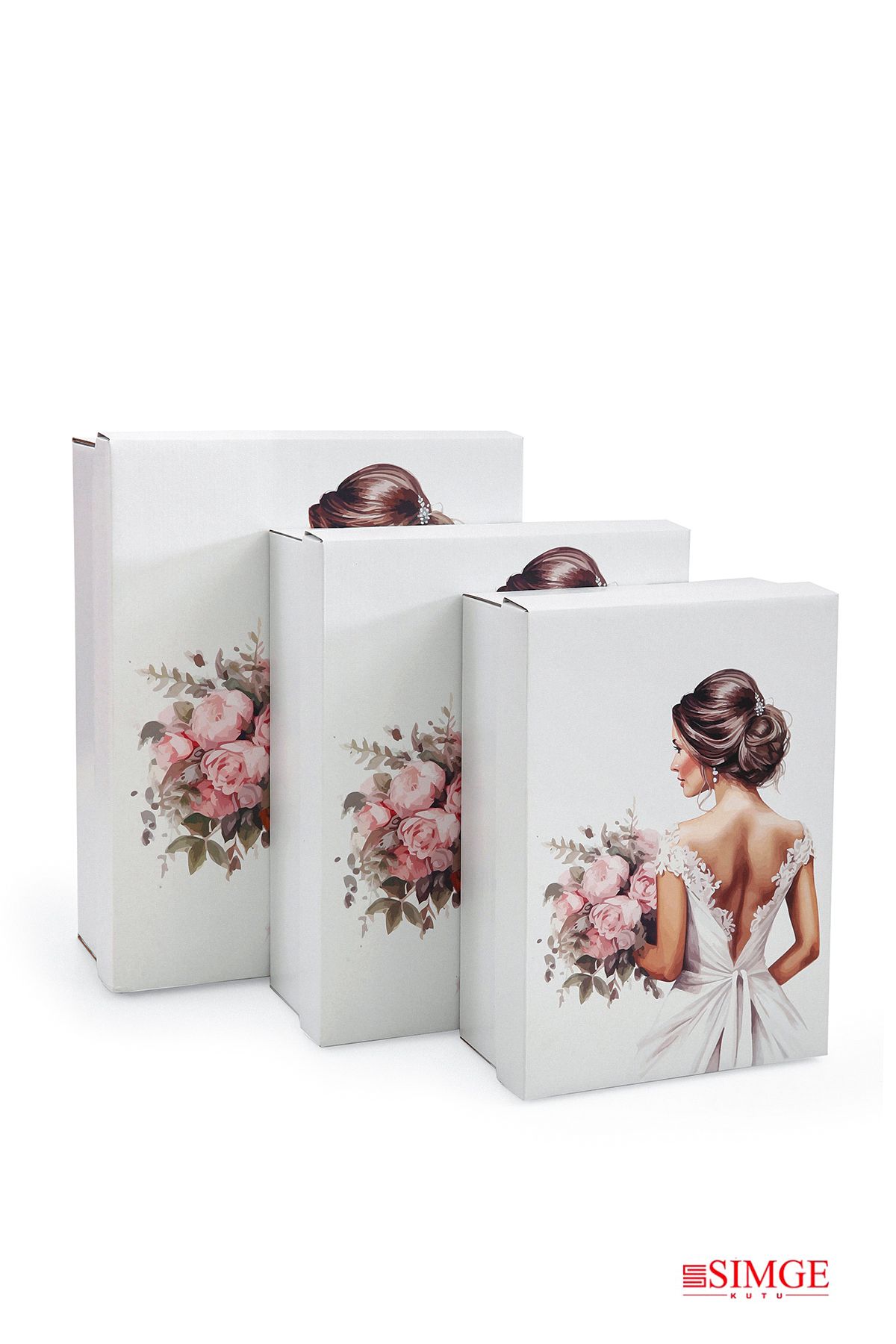 SİMGE KUTU-XXL Large Size Bridal Bundle, Cutuva and Dowry Kutta Hard Material 3 Triple Set 2