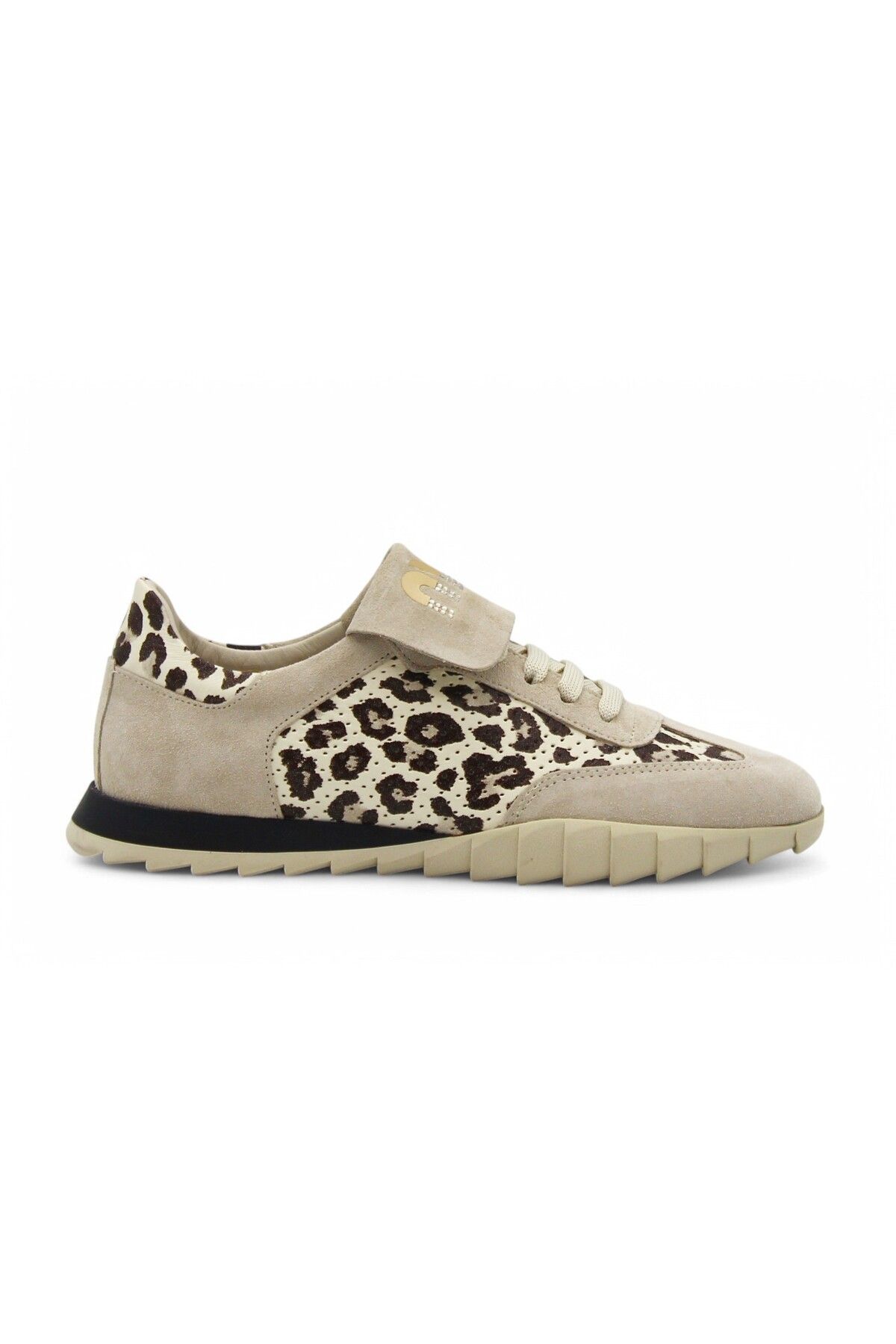 Gizzelli shoes Leopar Desenli ve Taş Detaylı Sneaker