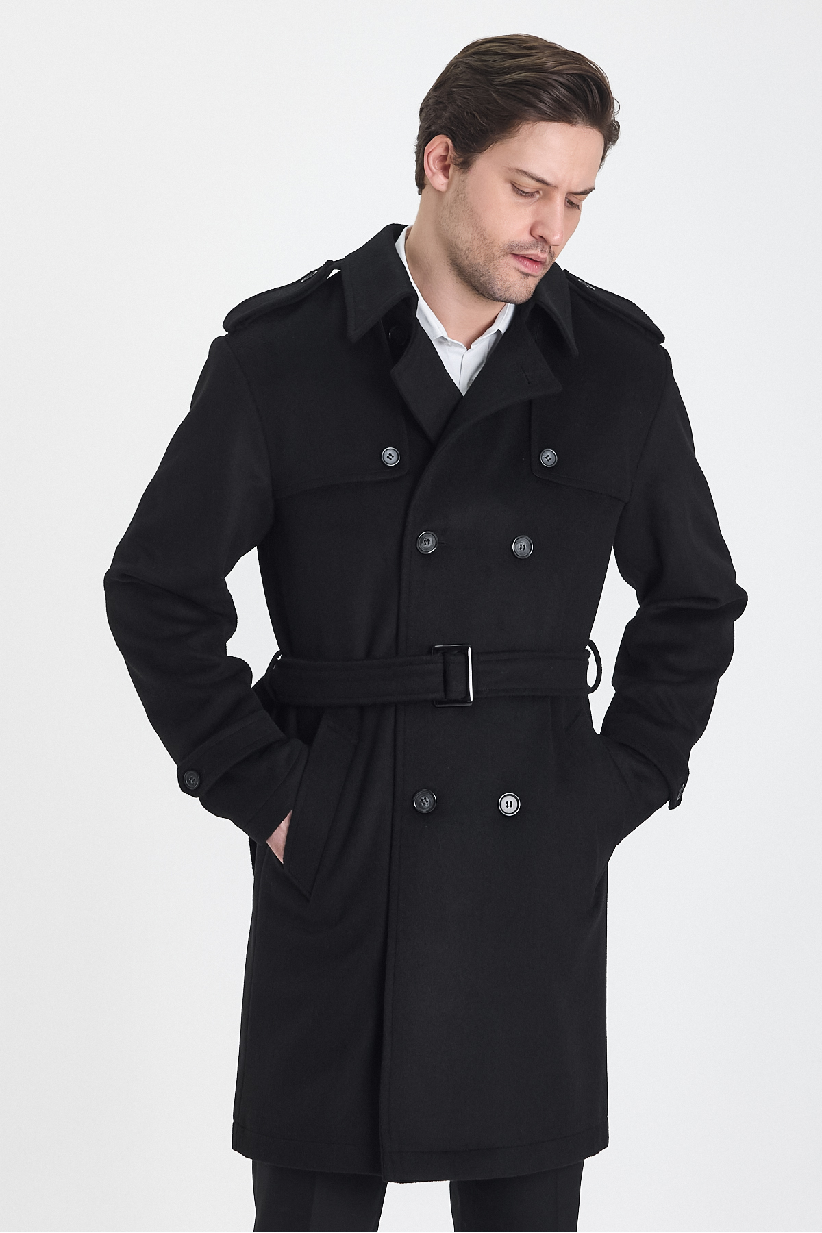 Bigart  Erkek Yün Palto / Kaban Siyah - Görsel 3