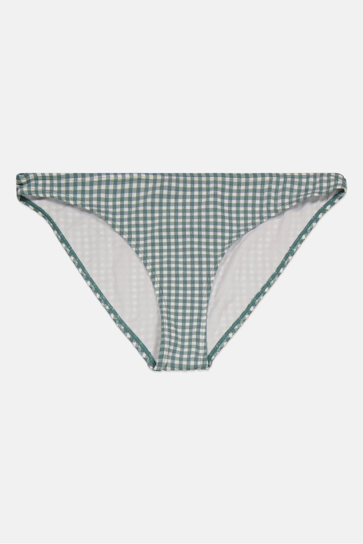 Miss Selfridge-Women Checkered Bikini Bottom, Green 1