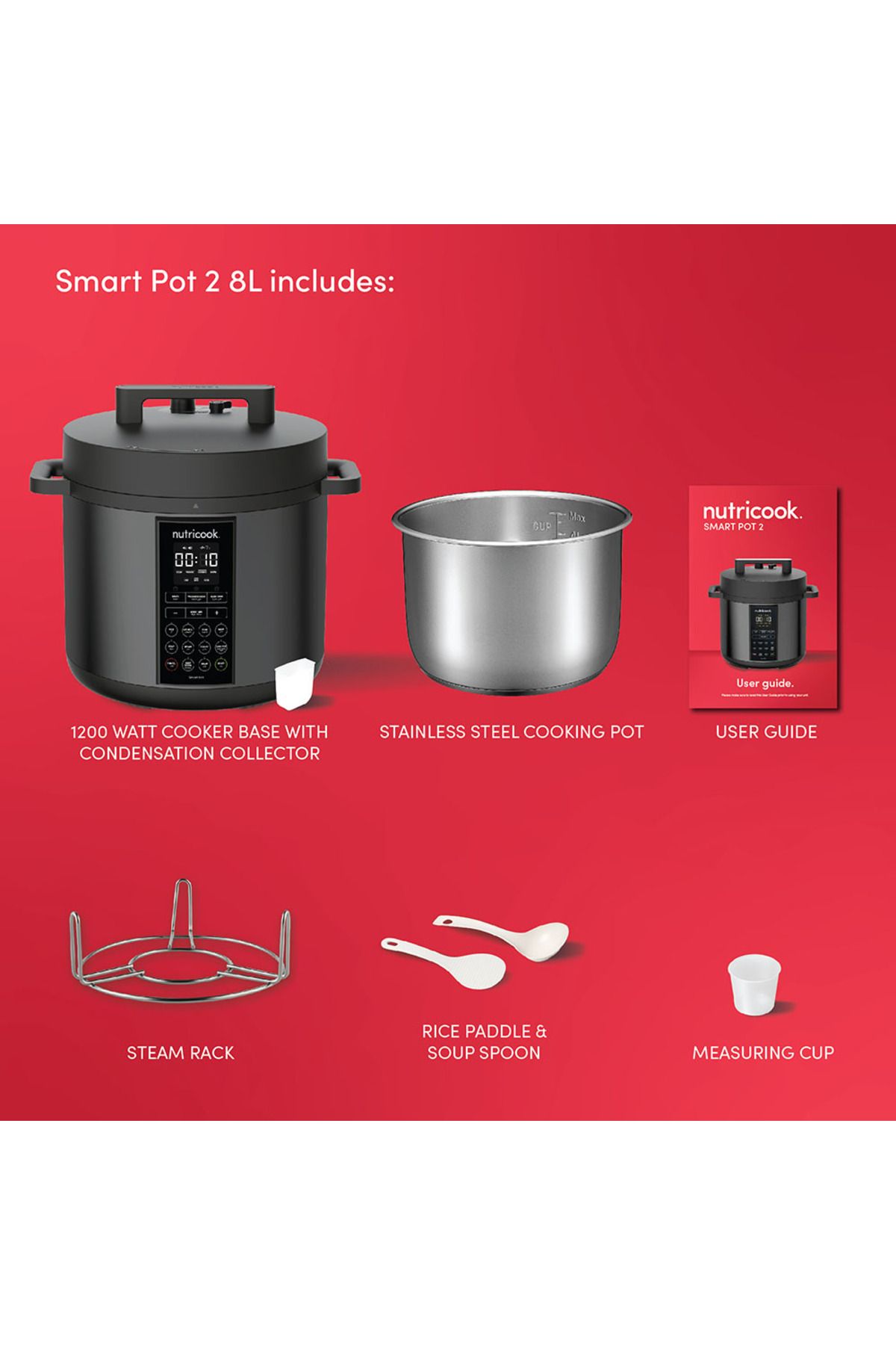 Nutricook-Smart Pot 2, 8 Liters, 9 In 1 , 2 Years limited Warranty 2