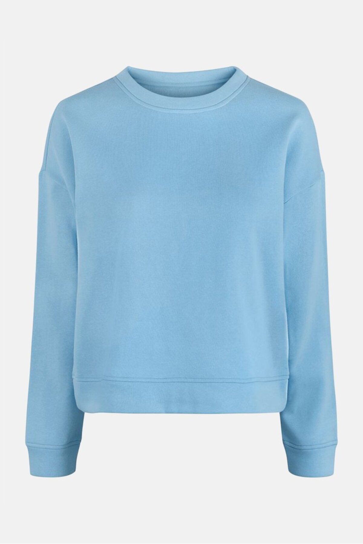 Tchibo-Women Round Neck Solid Sweatshirt, Sky Blue 2