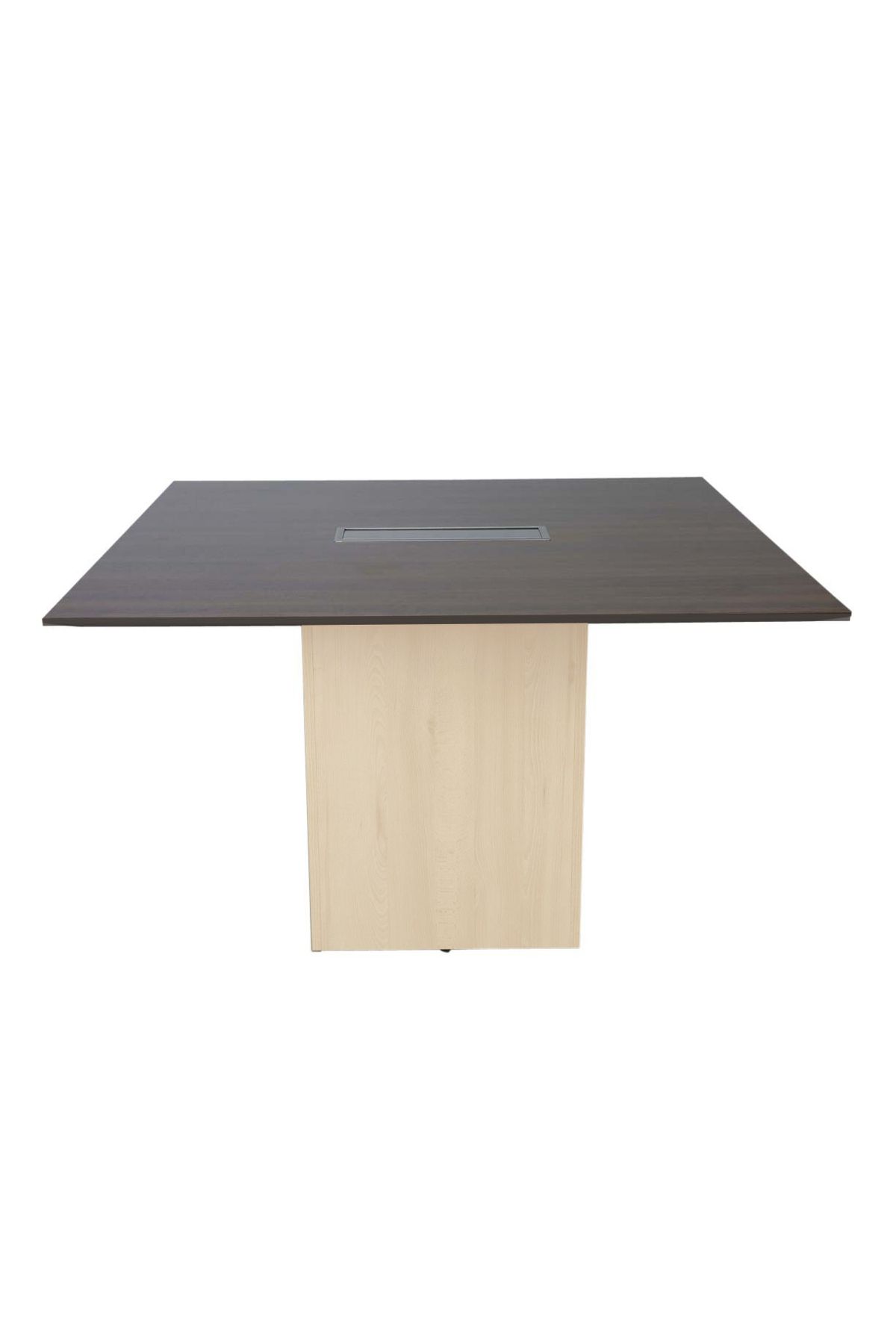 Mahmayi-Projekt 7 Rec 120 Square Modular Conference Office Table With Aluminium Cable Management - Walnut 3