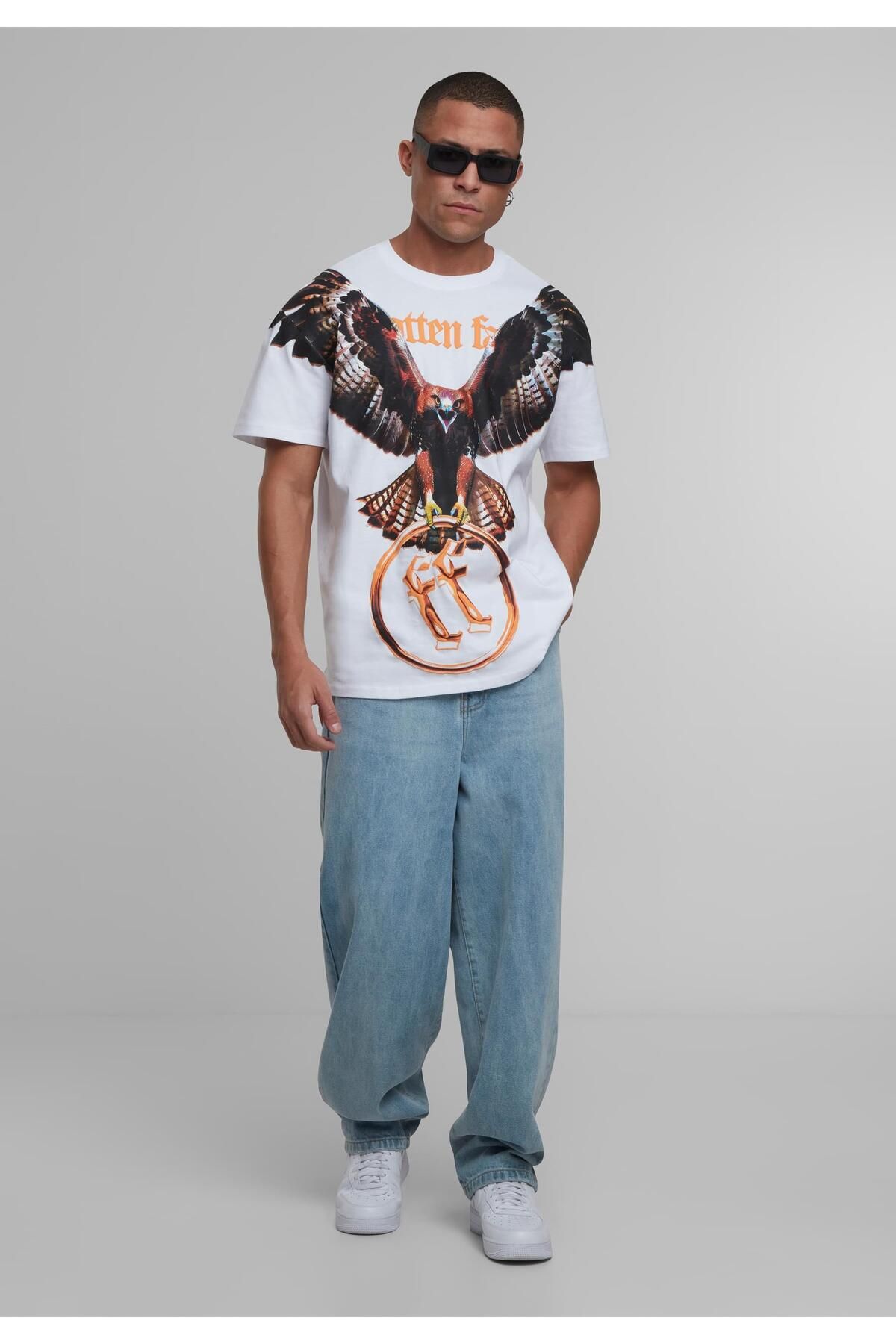 Forgotten Faces-Head On Hawk – Schweres, übergroßes T-Shirt 6