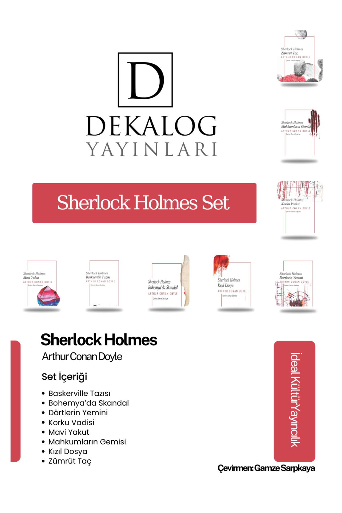 Dekalog Yayınları Sherlock Holmes 8'li Set