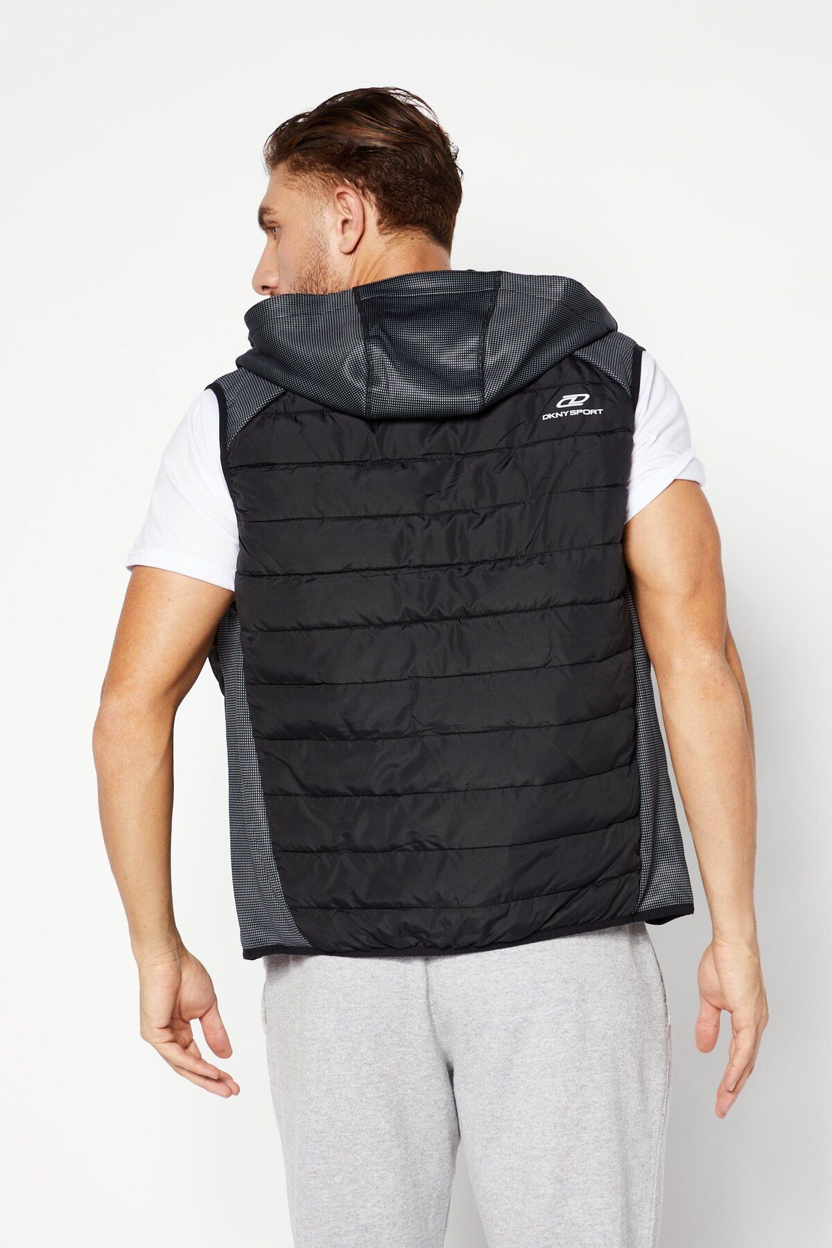 DKNY Sport-Men Sportswear Fit Sleeveless Training Vest, Black Combo 3