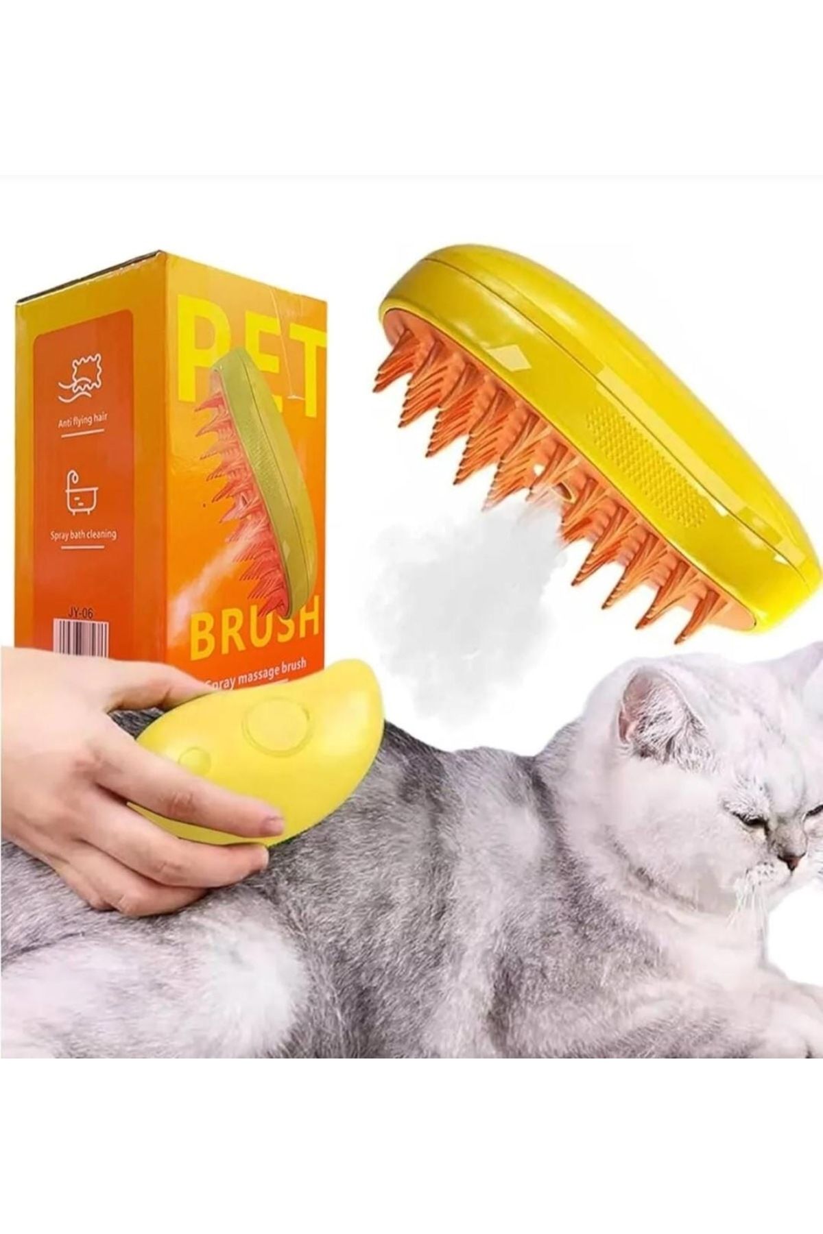 Pet Brush Buharlı Pet Kedi Köpek Tüy Fırçası