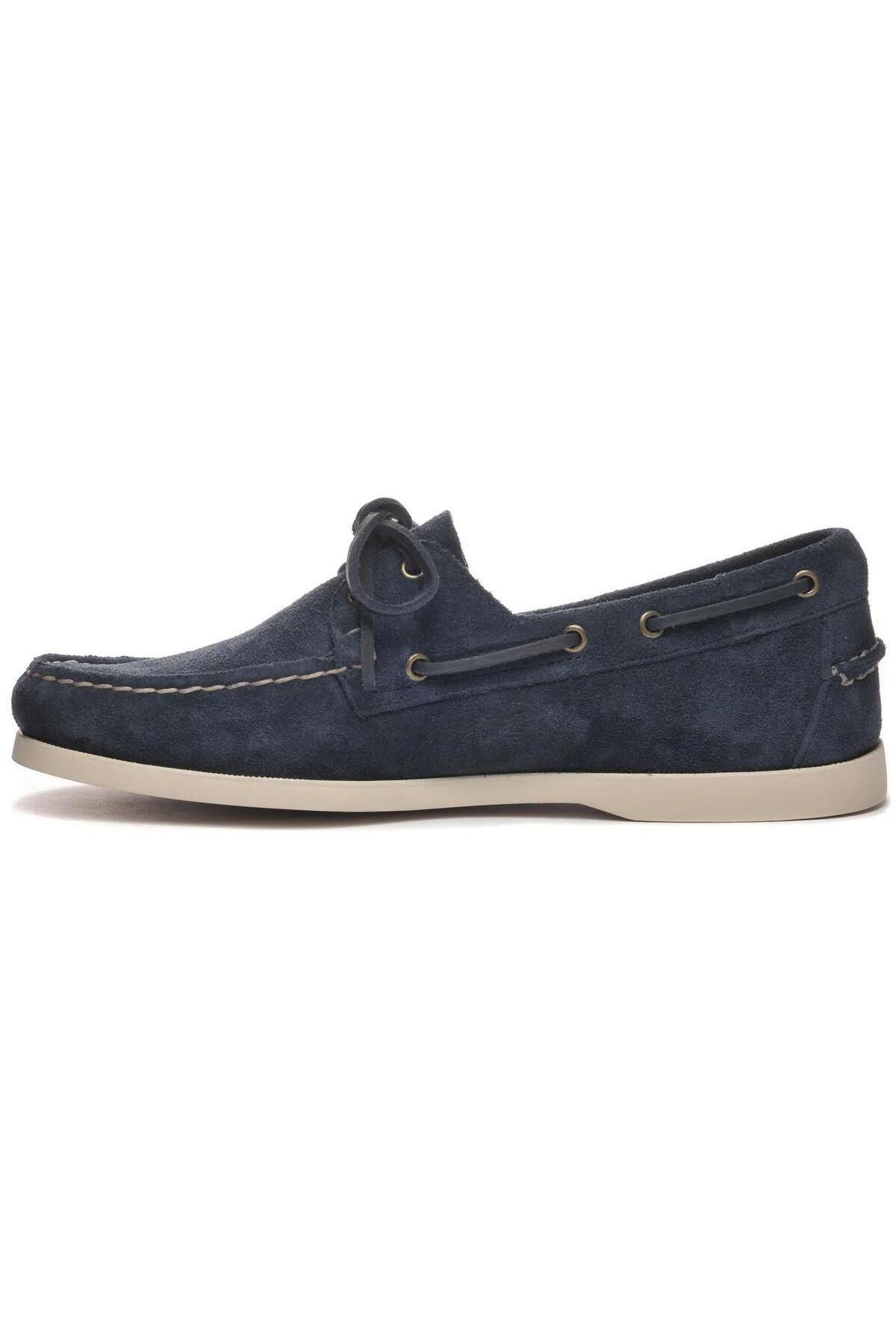 کفش های کژوال آبی مردانه جیر پورتلند اورجینال Sebago