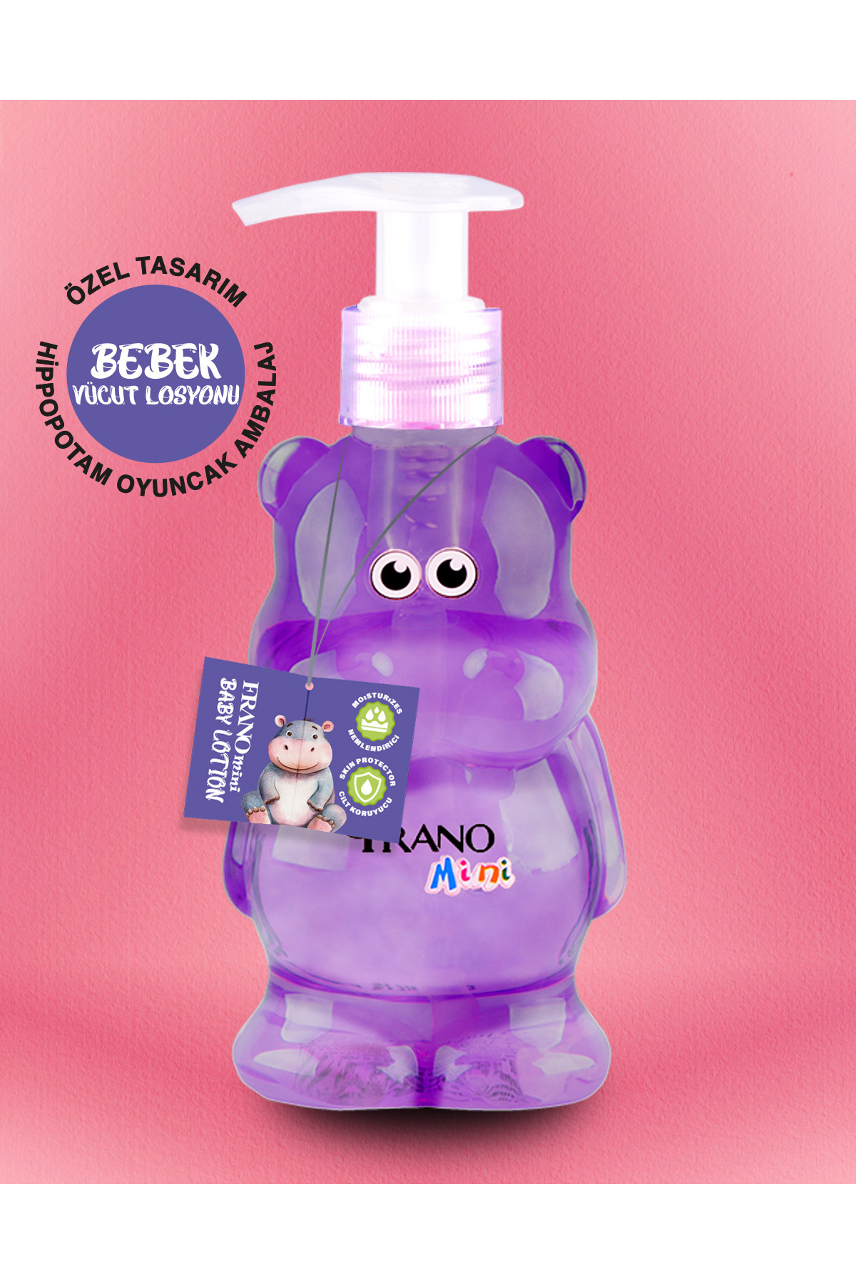 FRANO Bebek Vücut ve Cilt Losyonu Nemlenciri Vücut ve Bakım Losyonu Hippopotam Oyuncak Ambalaj 240 ml fotoğrafı 4 (önizleme)