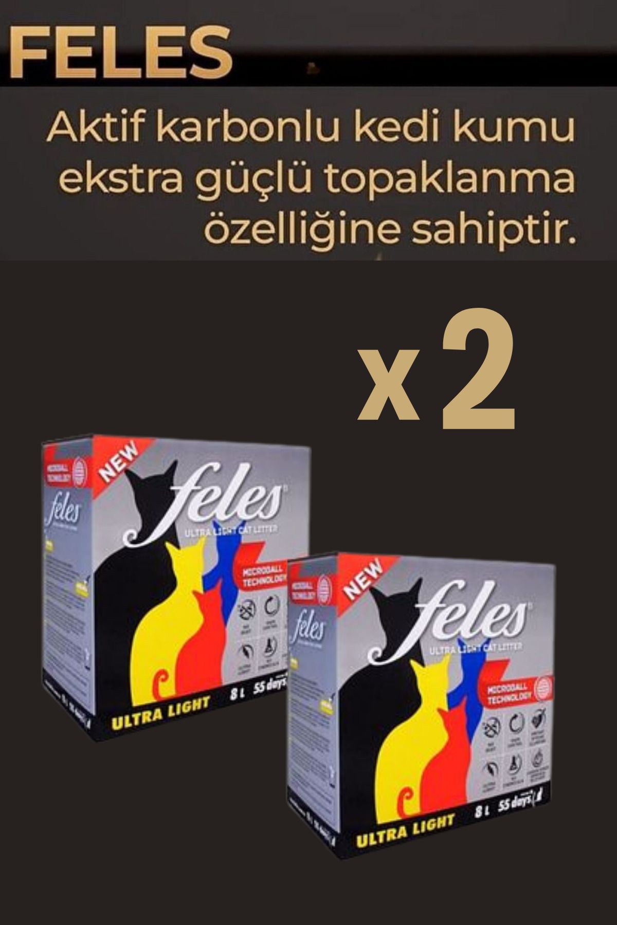 SOCHE MASWA FELES TOZSUZ KEDİ KUMU 8 LT X 2 ADET (DOĞAL, AKTİF KARBONLU)