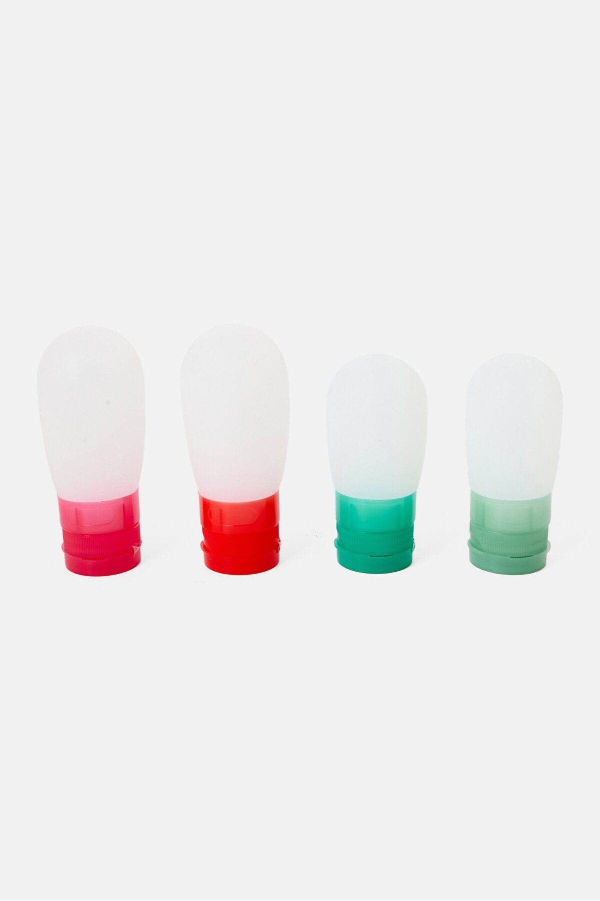 Miamica-4 Piece Silicone Travel Bottle Set, White Combo 3