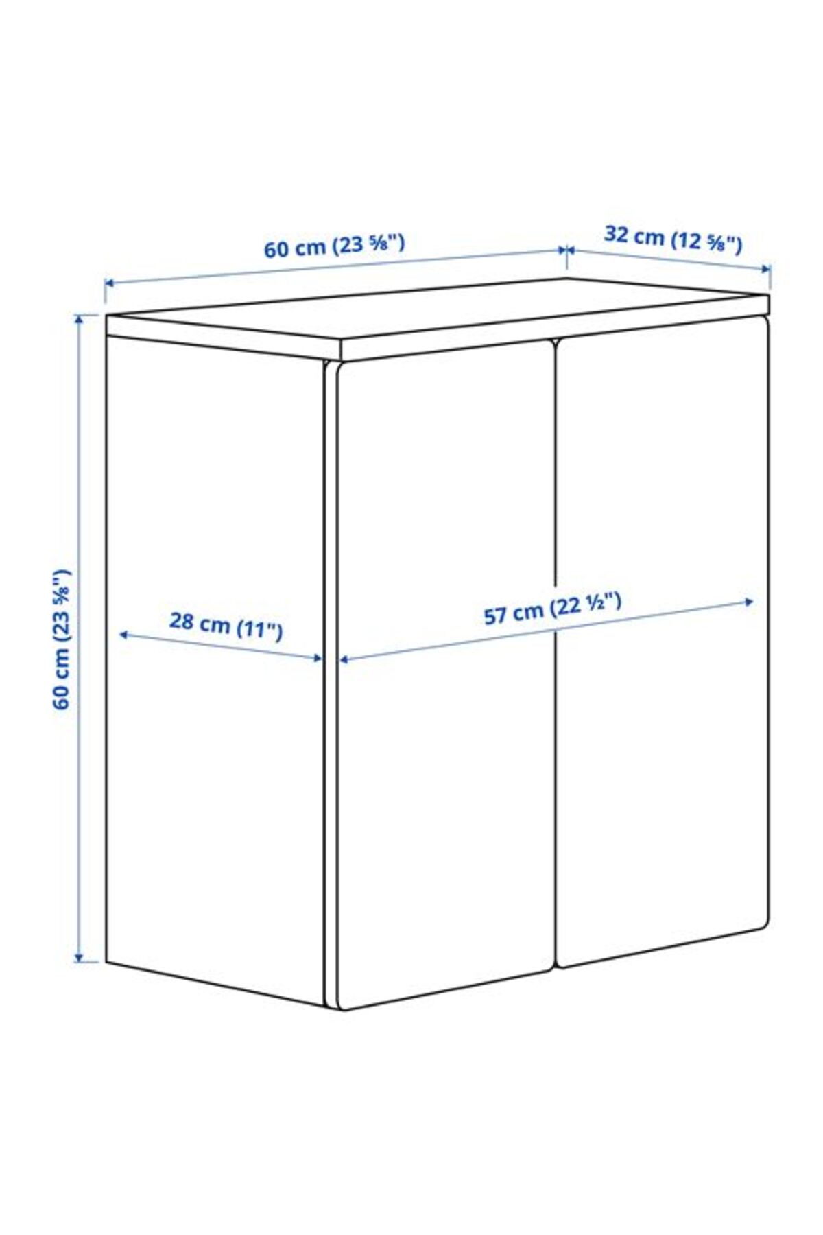 IKEA - SMASTAD, çocuk duvar dolabı, beyaz-lila, 60x32x60 cm fotoğrafı 5 (önizleme)