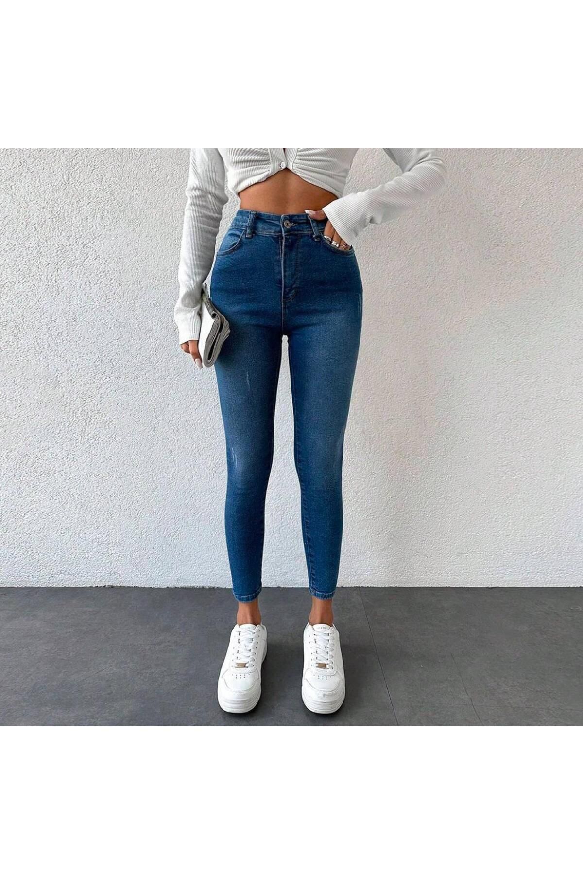 FİVE TEEN Yüksek Bel Skınny Jeans Kot Pantolon