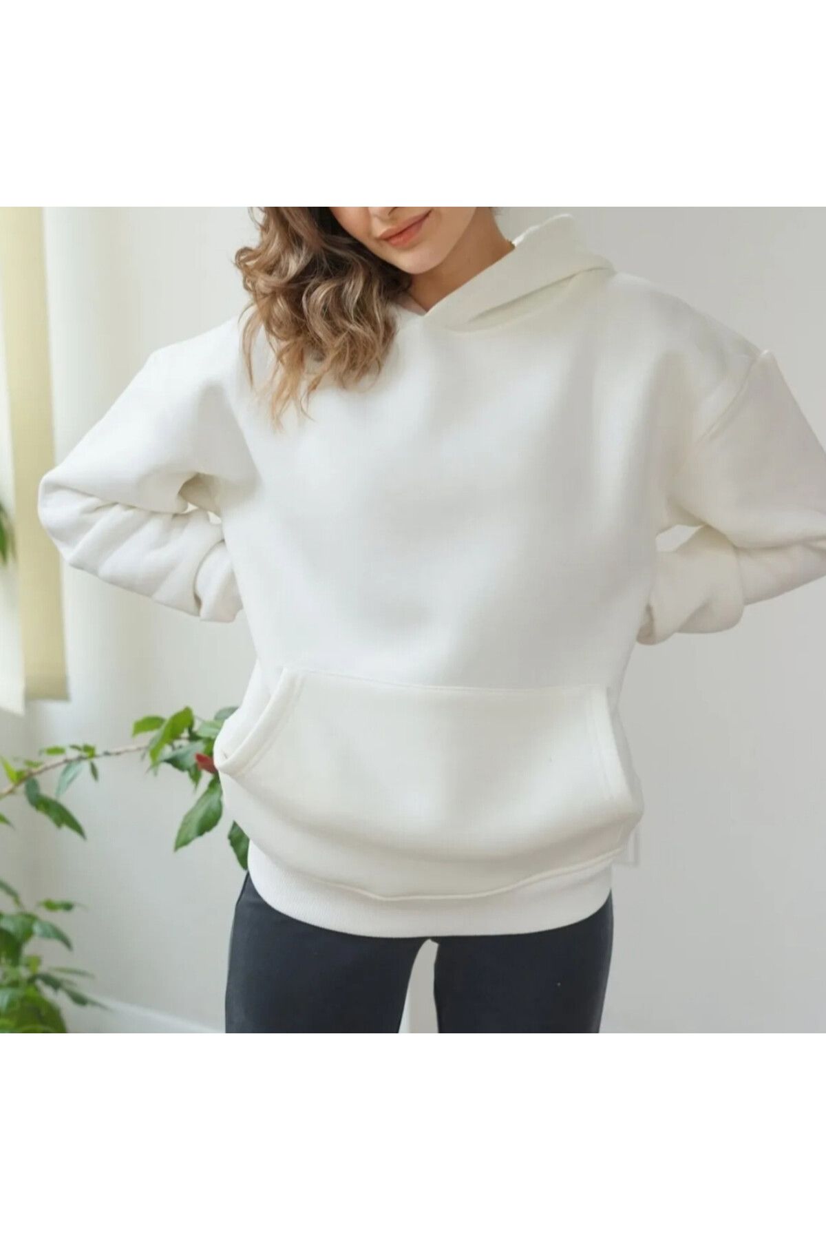 Snowdrop 635 Oversize Unisex Kapşonlu Sweatshirt