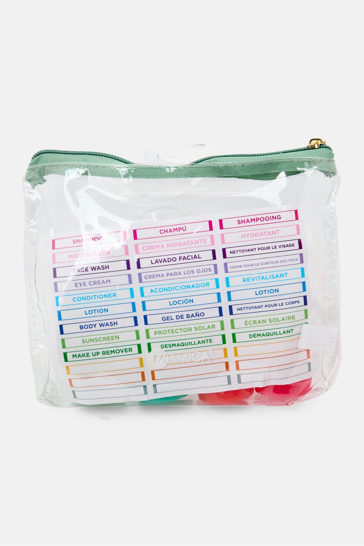 Miamica-4 Piece Silicone Travel Bottle Set, White Combo 2