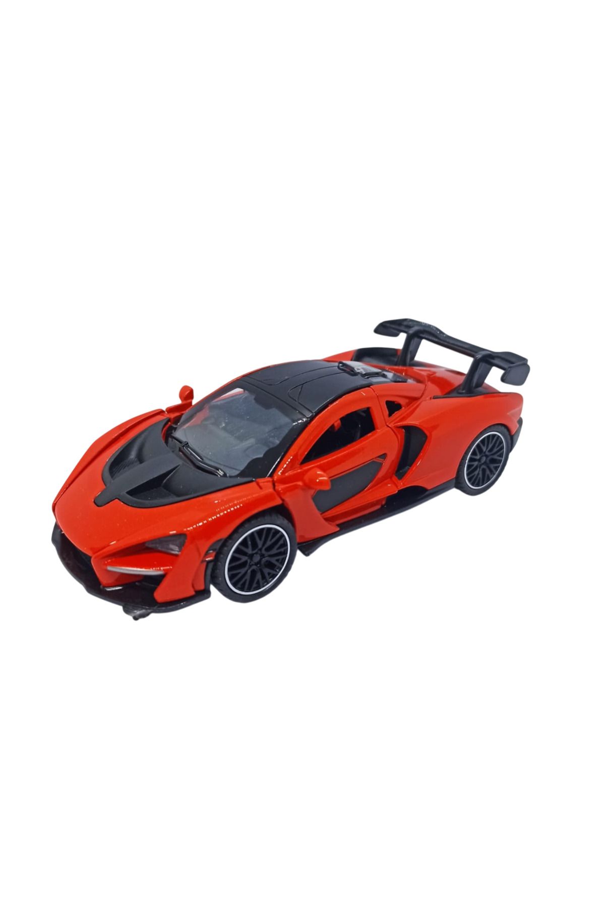 Daily Bazaar Diecast, Metal Oyuncak Spor Araba TURUNCU Çek Bırak 15 Cm (Üç Kapısı Açılır)