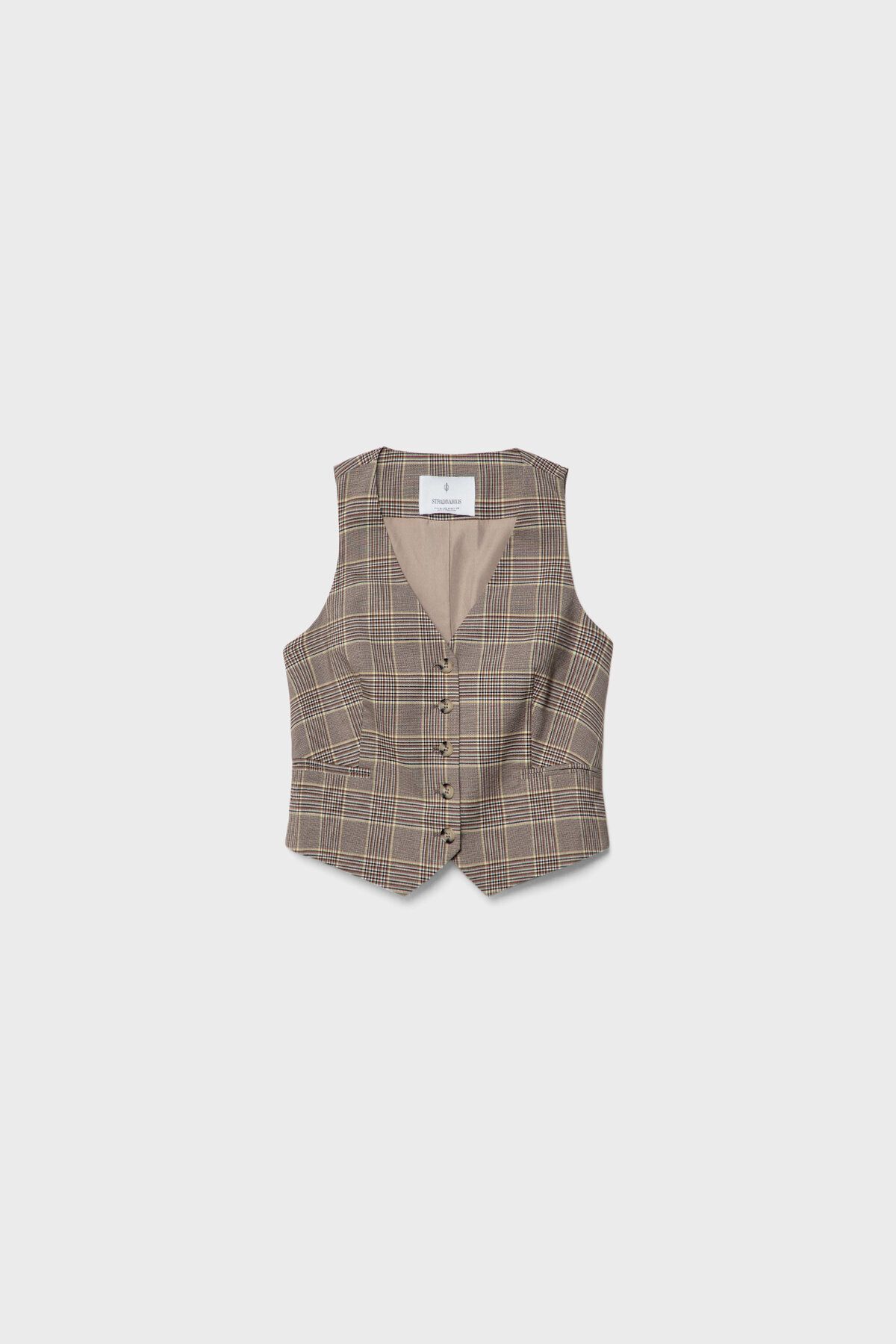 Stradivarius-Short check waistcoat 5