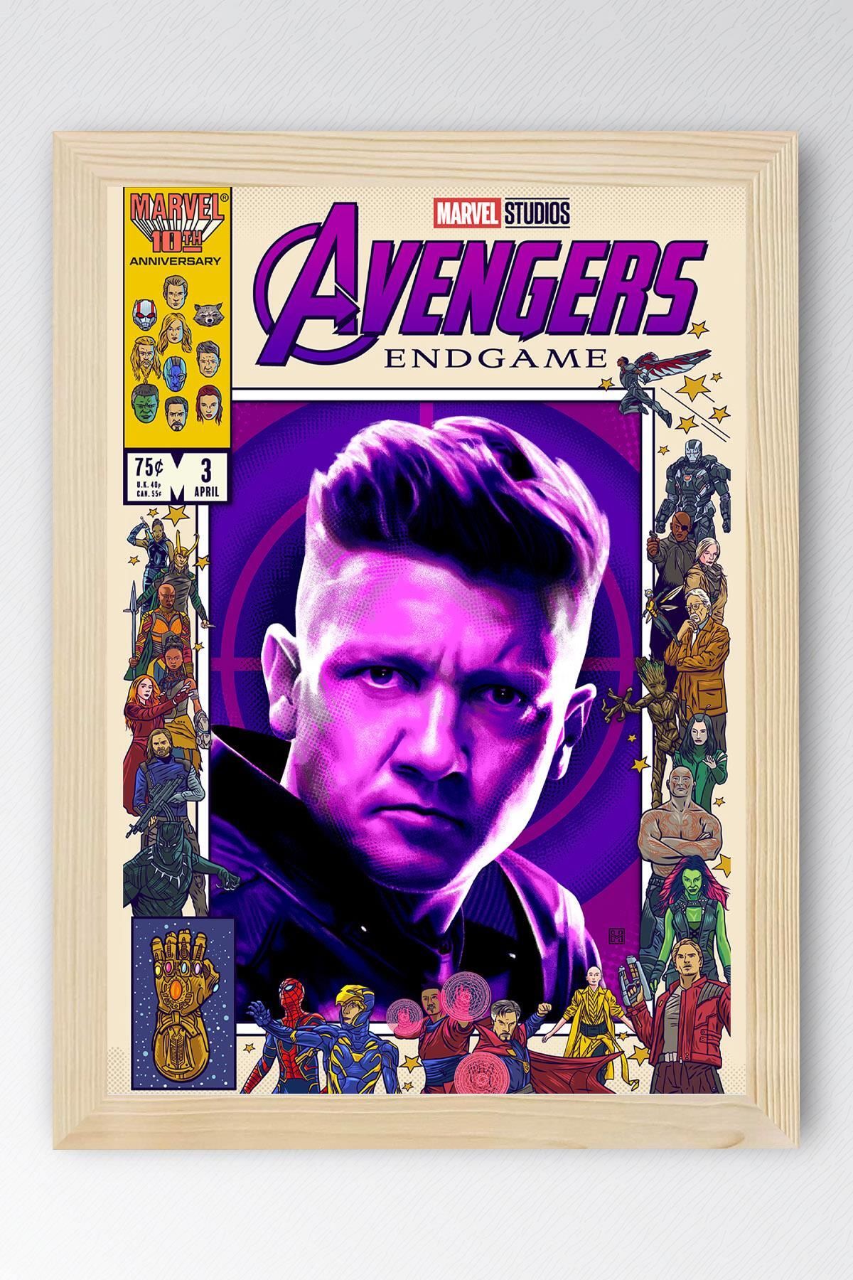 Saturn Hawkeye Çerçeveli Tablo - Marvel Avengers Çizgi Roman Kapağı Poster Tablo