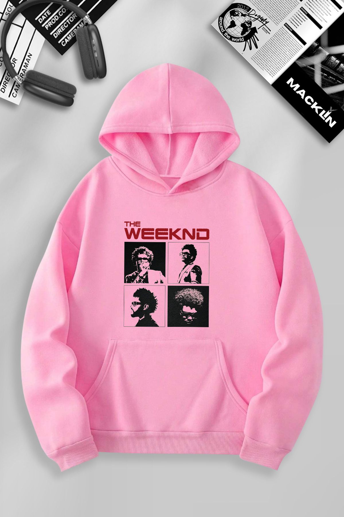 darkopia Unisex Kadın Erkek The Weeknd Baskılı Kapüşonlu Basic Sweatshirt