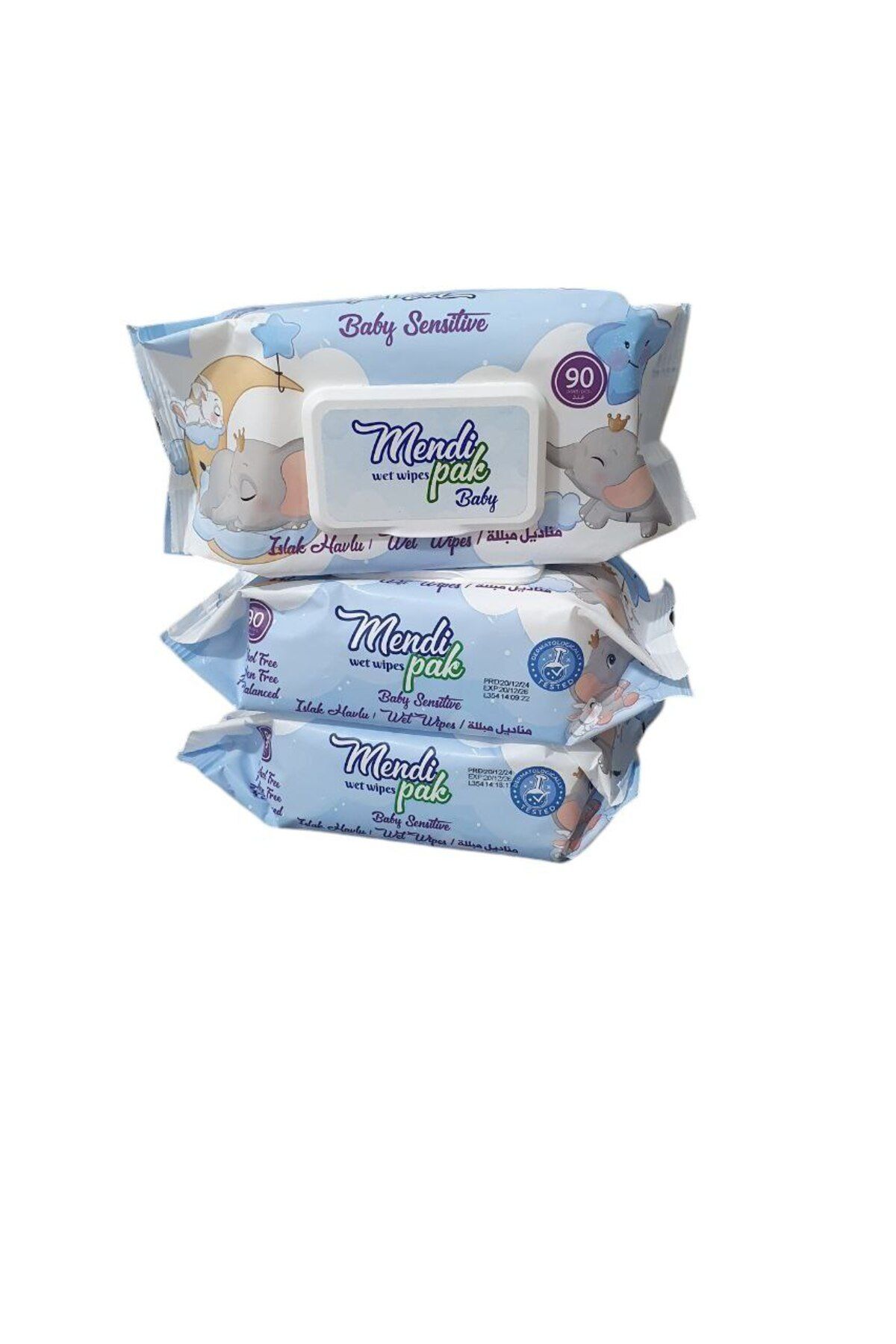 mendipak Islak Mendil - Alkol Ve Paraben Içermez , Ph Dengeli - Baby Sensitive , 3 Pk X 90 Ad. Wet Wipes