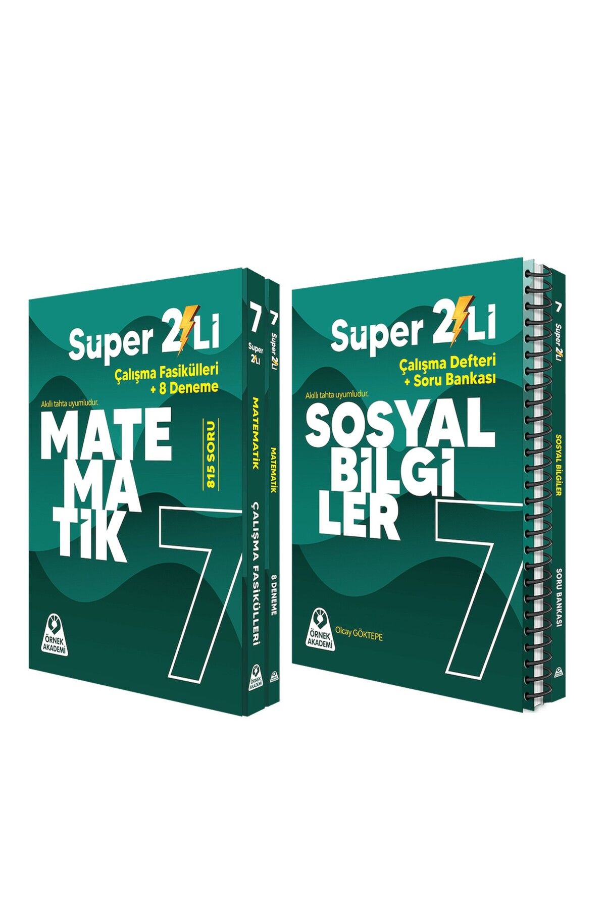 Ankara Kitap Merkezi Örnek Akademi 7.Sınıf Süper İkili Matematik ve Sosyal Bilgiler Seti 2 Kitap