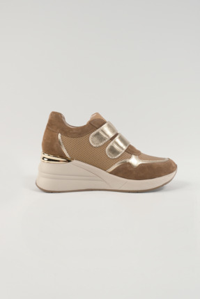 Velune Alessandra Camel Deri Kadın Sneakers, Hakiki Deri, Günlük Ayakkabı, Sp...