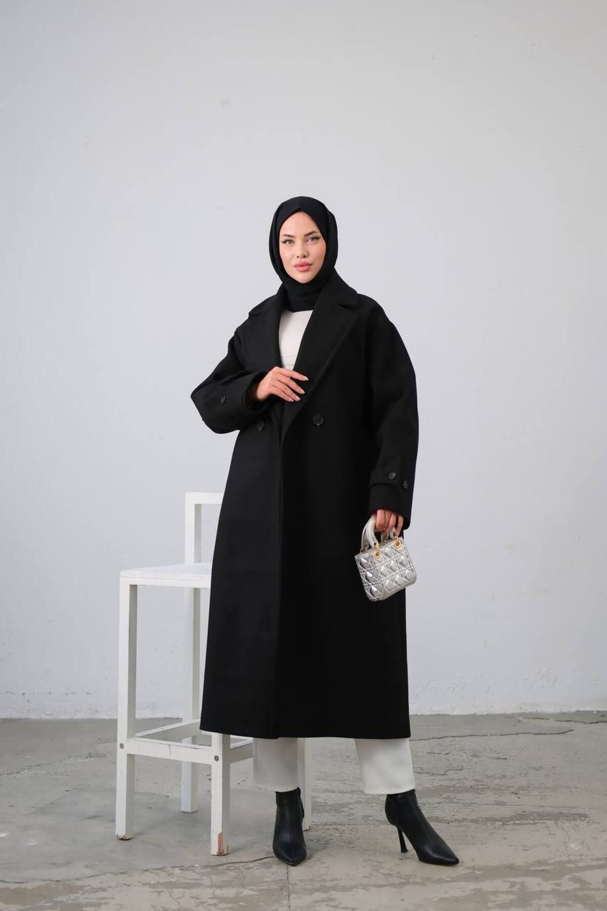 Aryen oversize kaşe kaban