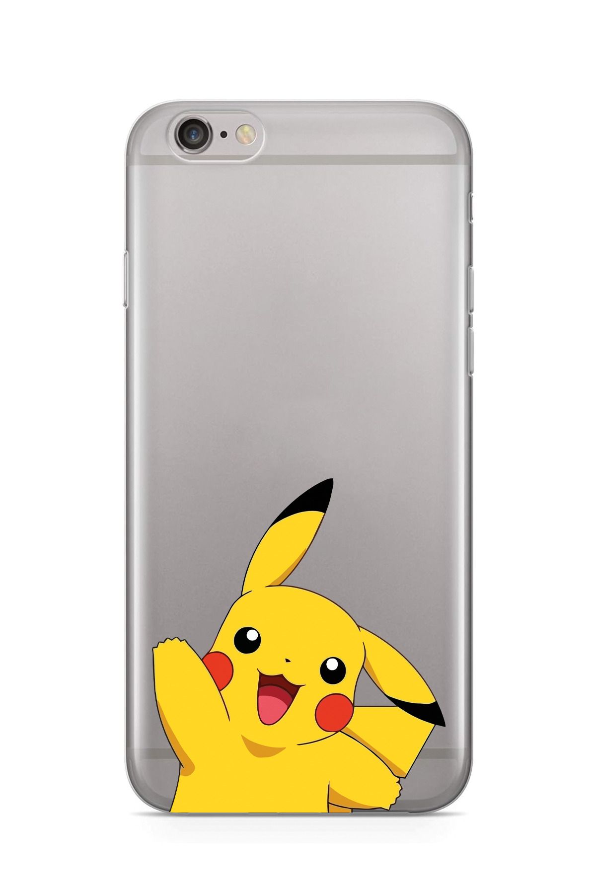 moonset Iphone 6 Plus / 6S Plus Uyumlu Pikachu Tasarımlı Baskılı Şeffaf Telefon Kılıfı