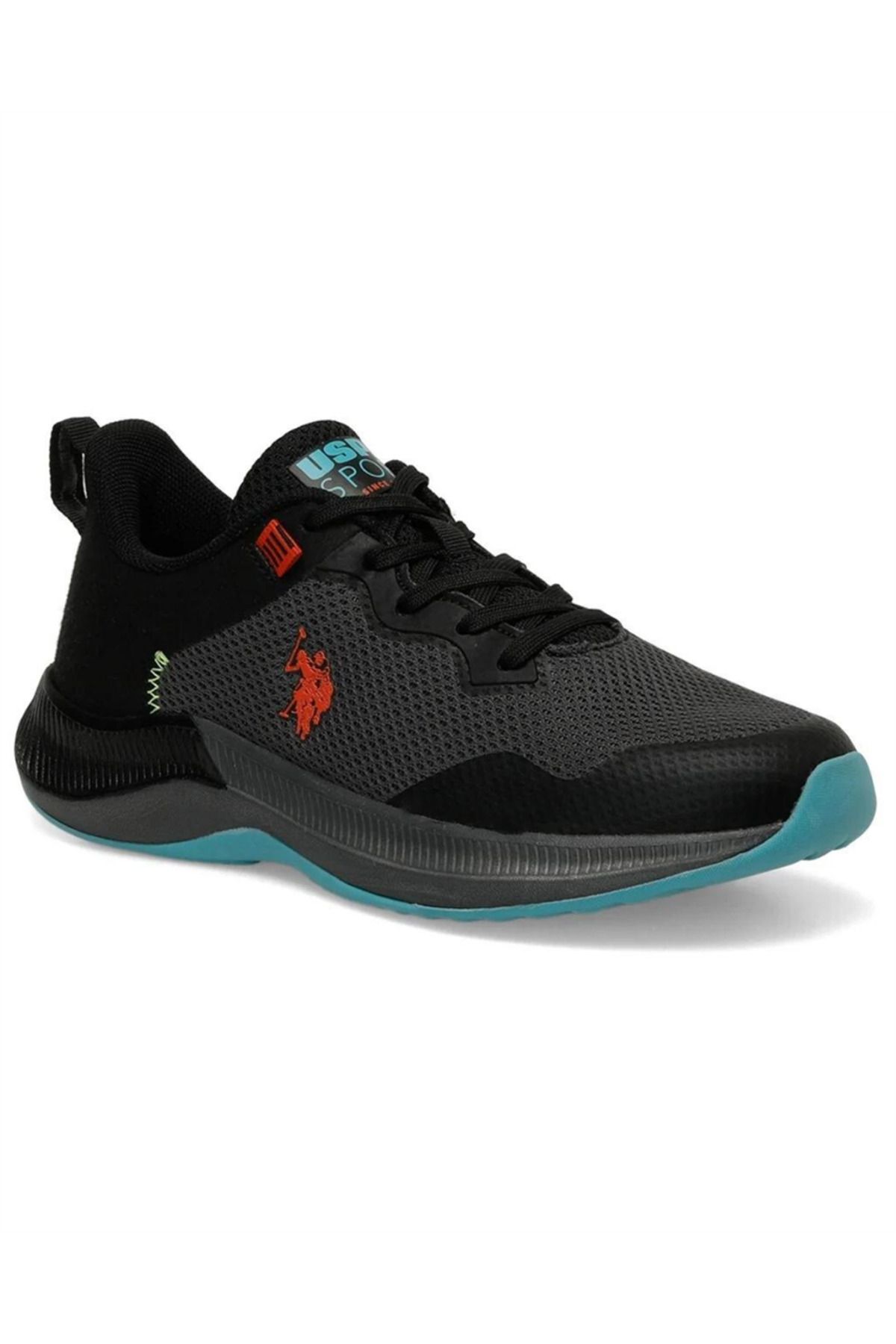 پایه. پولو اسن. کفش دویدن و تمرین Florin Wmn 4Fx (36-40) مشکی-فیروزه ای-قرمز U.S. Polo Assn.