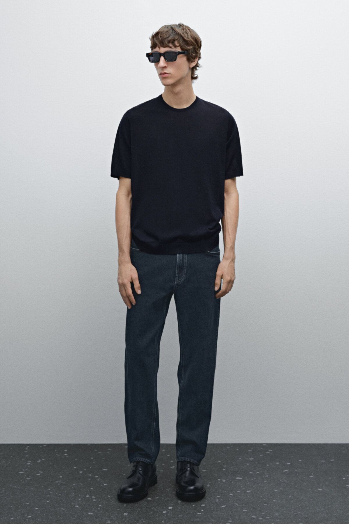 تی شرت بافتنی 100% پشم مرینو Massimo Dutti