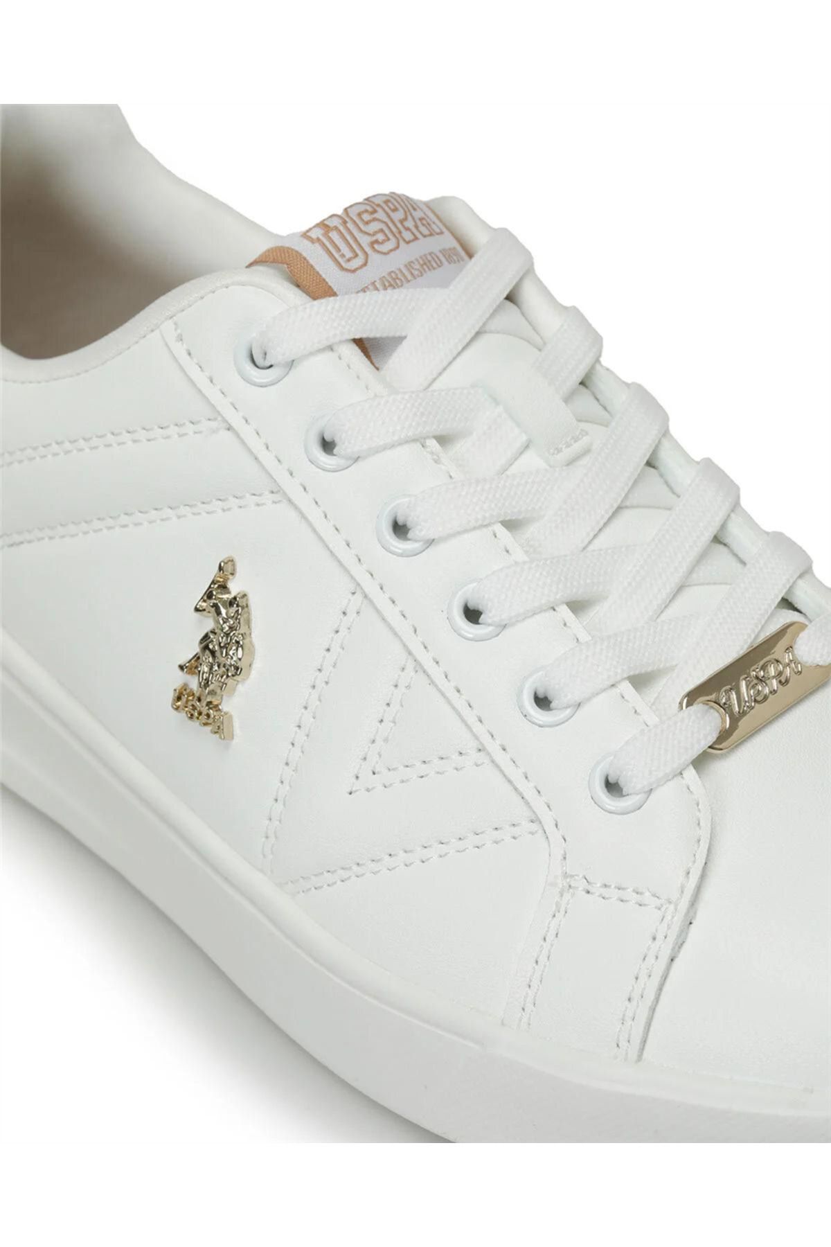 اسنیکر سفید زنانه پایه. چوگان Assn. کفش های ورزشی Exxy 4FX U.S. Polo Assn.