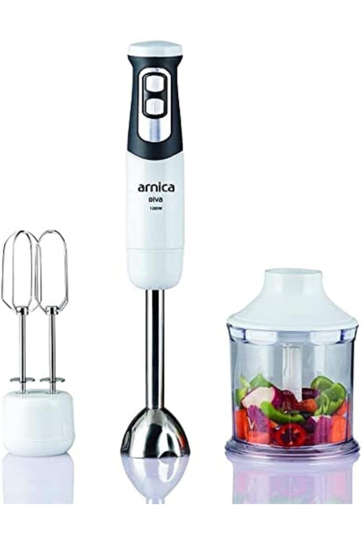 MCreative GH21590 Diva El Blender Seti, 1.1 L Hazne, 1200 W, Beyaz
