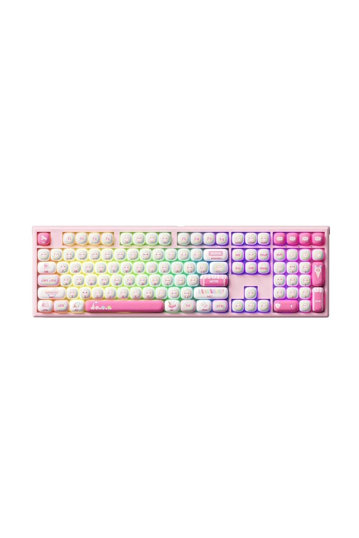 AKKO MONSGEEK MG108B Rainbow Marshmallows RGB Kablosuz Hotswap Mekanik Gaming Klavye