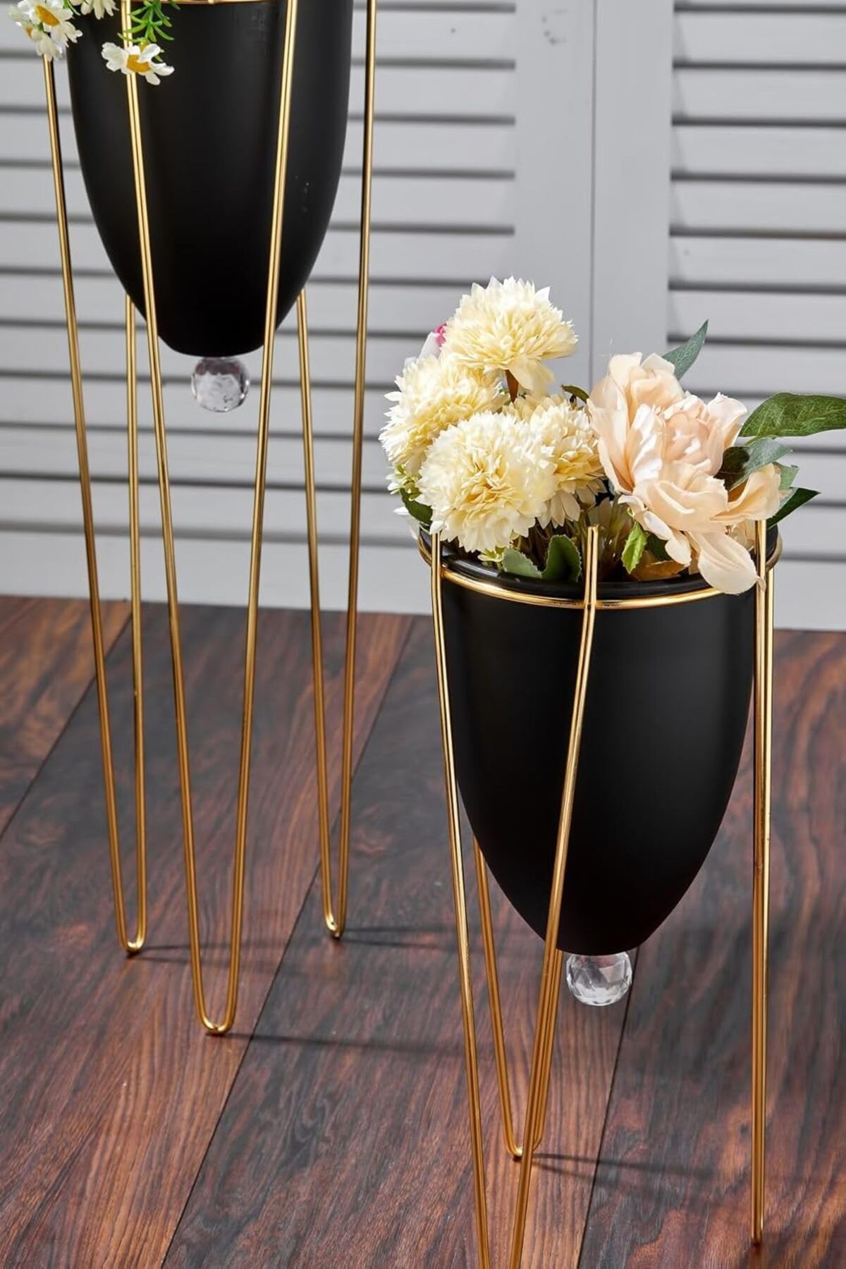 STOREMAX buxystorem 2'li Ayaklı Dekoratif Beyaz Saksı Yeni Model trendymx 999662