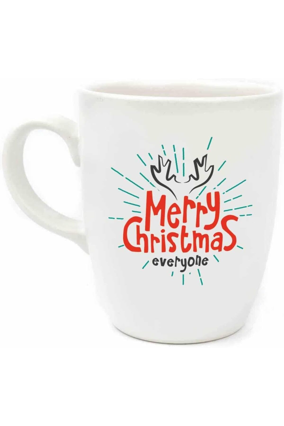 STOREMAX TASARIM Merry Christmas Everyone 23 Krem Oval Kupa