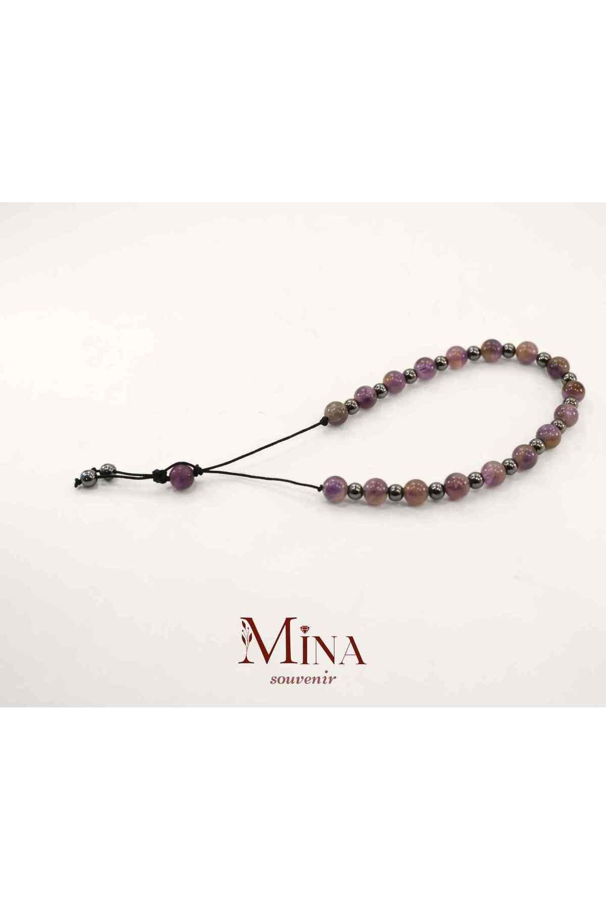 Mina Souvenir-Mărgele de rugăciune din piatră naturală - agat, turcoaz, ametist, ochi de tigru bărbați/femei 3