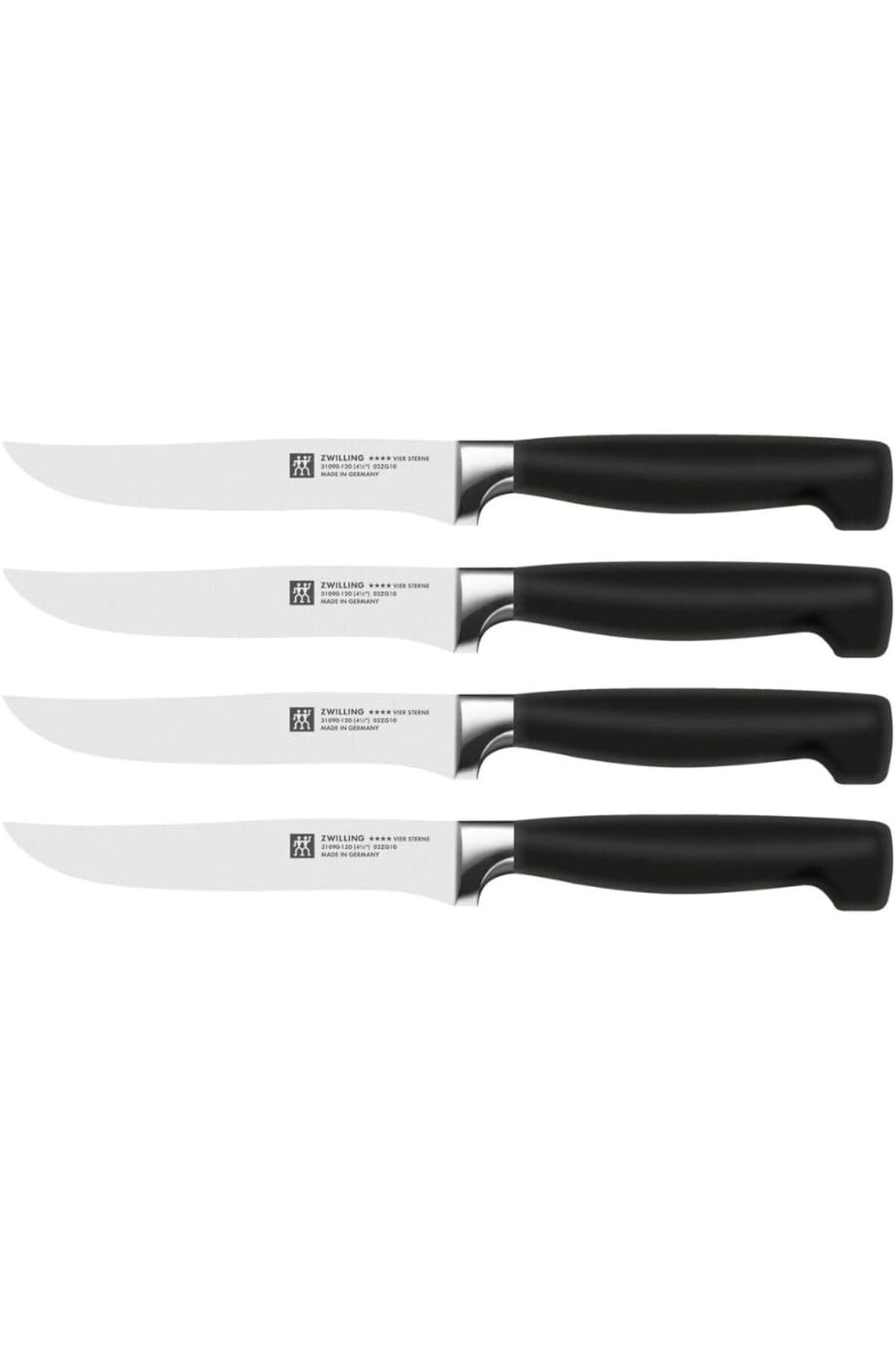 STOREMAX nffashopm Four Star 4'lü Biftek Bıçağı Seti, Paslanmaz Çelik, Siyah storestarx 1051353