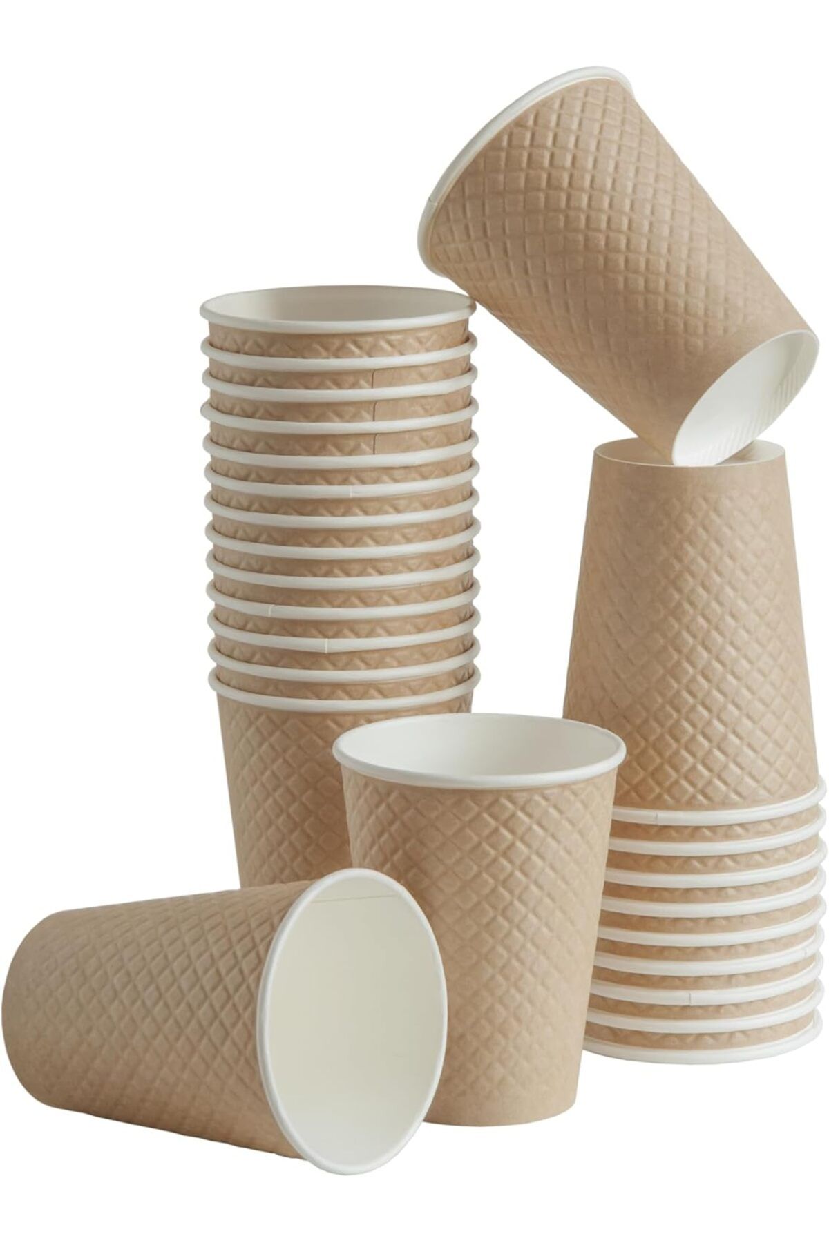 STOREMAX cmllashop 25 adet kraft çift duvarlı kahve bardağı 12 oz, parti kağıt bardaklar 300 ml, soğuk
