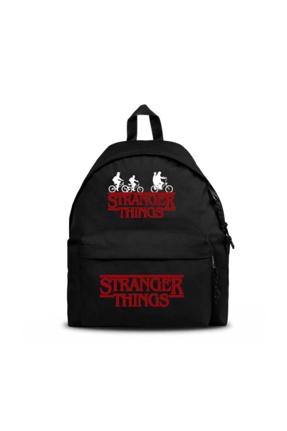 weywot Stranger Things Bisiklet Logo Siyah Sırt Çantası