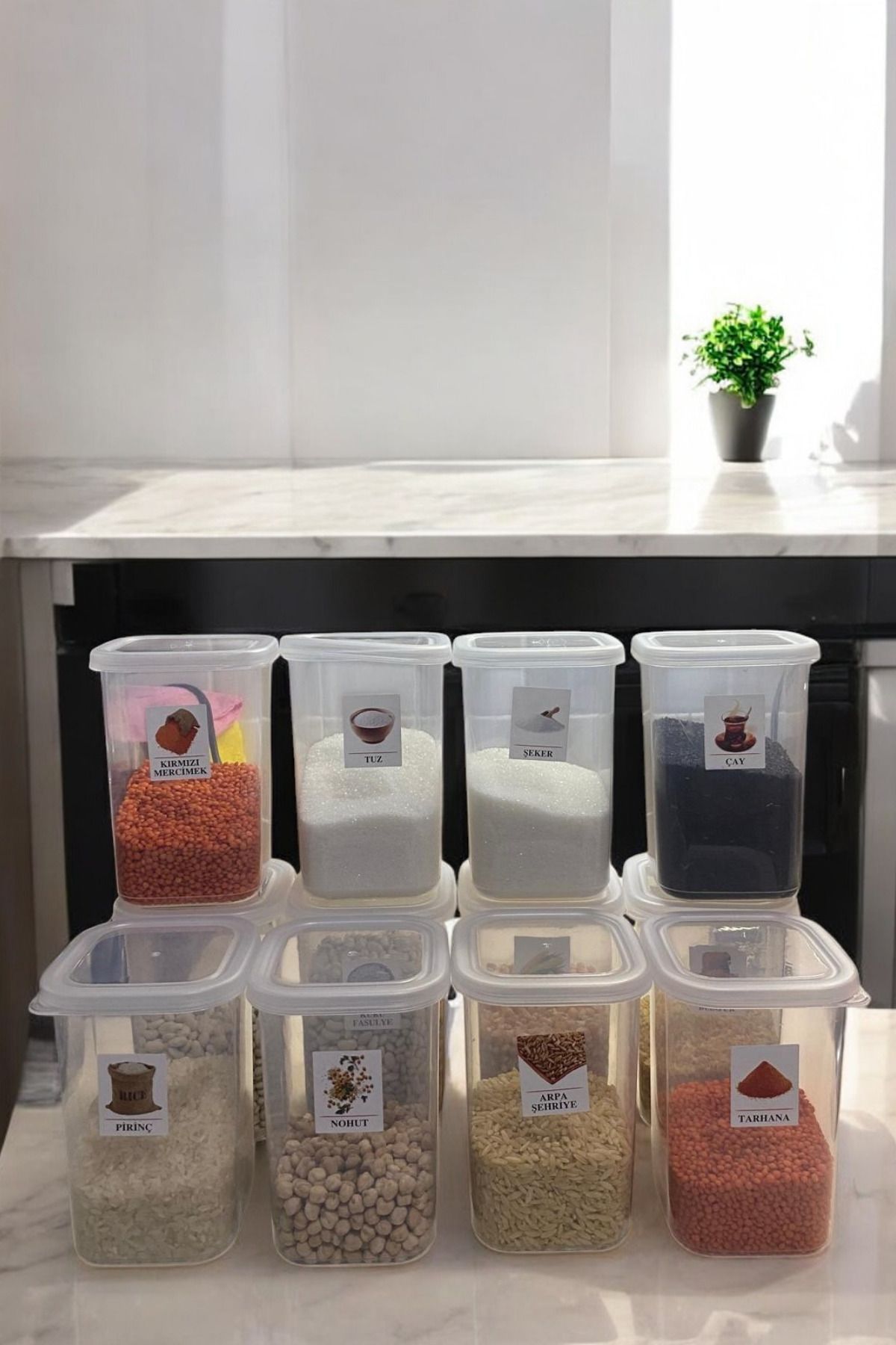 welcomein-Set of 12 Clear Food Feed and Dowry - 1.2 Lt Storage Container 3