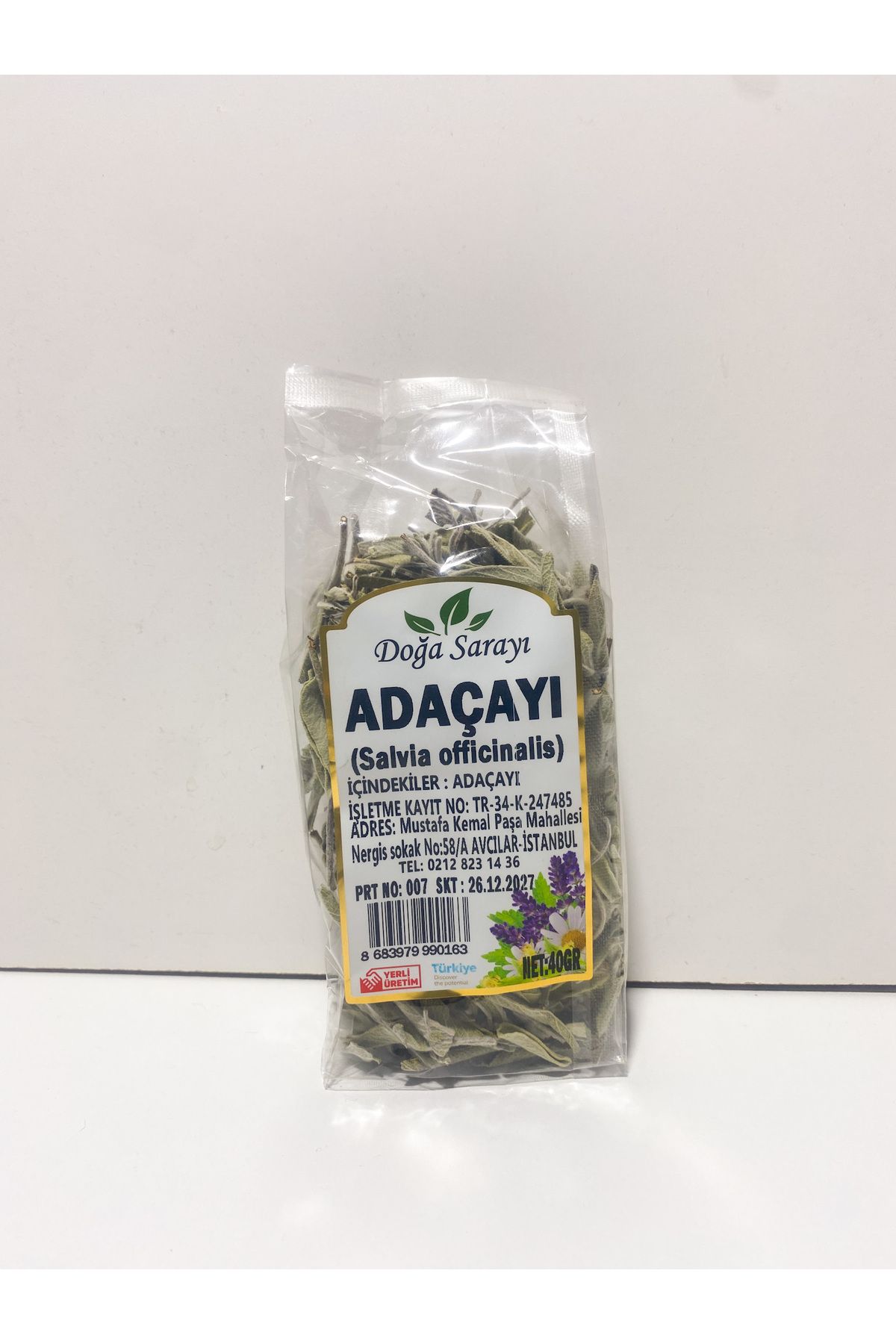 Doğa Sarayı DOĞAL ADA ÇAYI(SALVİA OFFİCİNALİS) 40 GR
