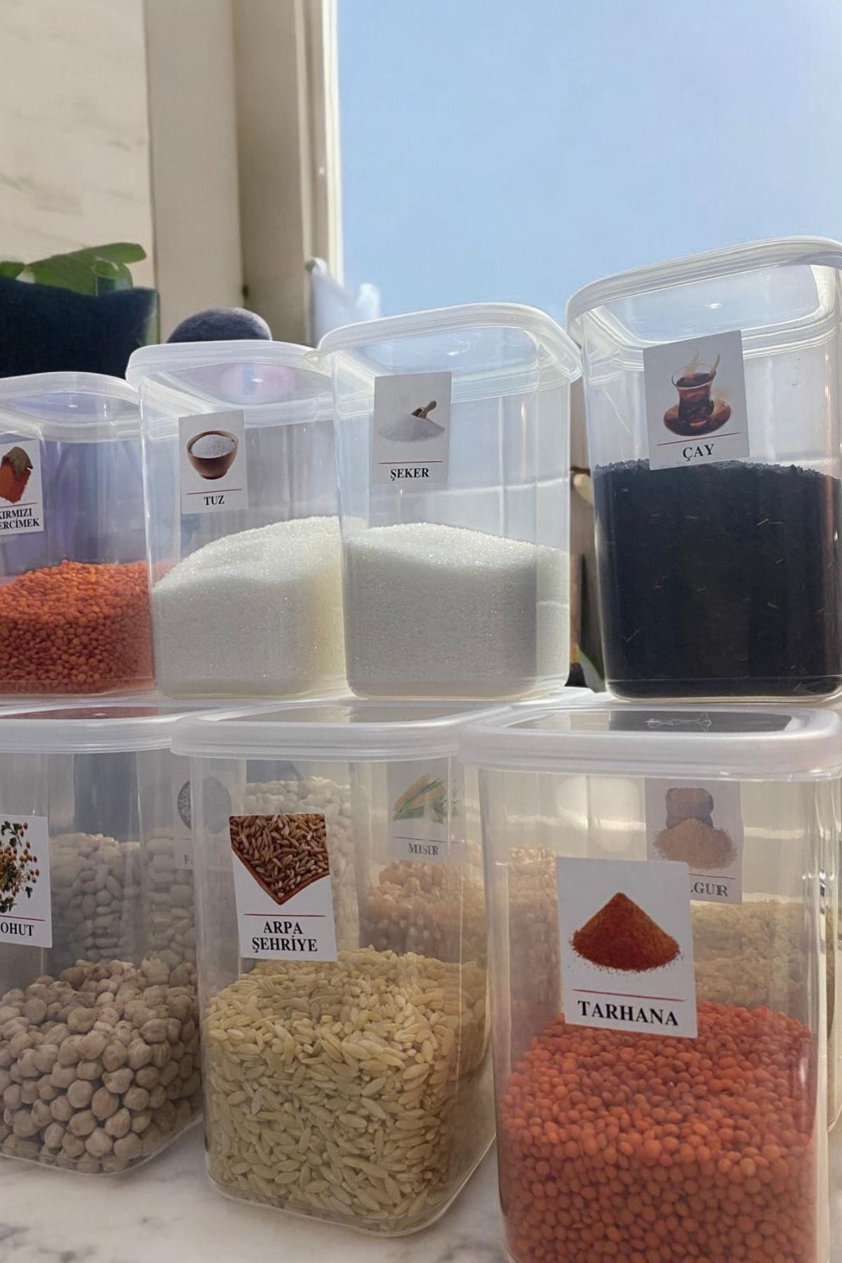 welcomein-Set of 12 Clear Food Feed and Dowry - 1.2 Lt Storage Container 2