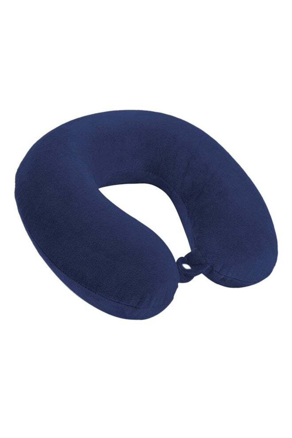 House One-Velvet Neck and Travel Pillow 30x25x10 cm - Dark Blue 1