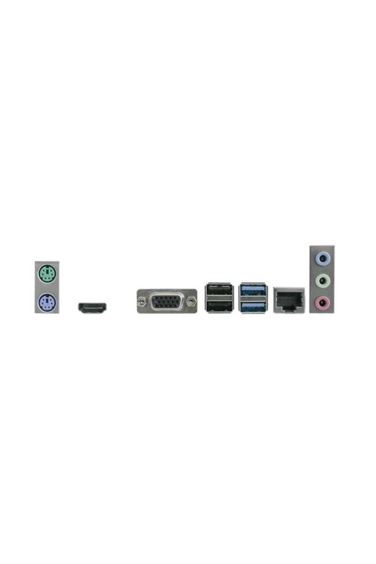 TURBOX-WorkProf R H110 Sata DDR4 2133MHz Usb 2.0 Vga Hdmi Audio Lan 1151P 6.7 Gen Motherboard 5