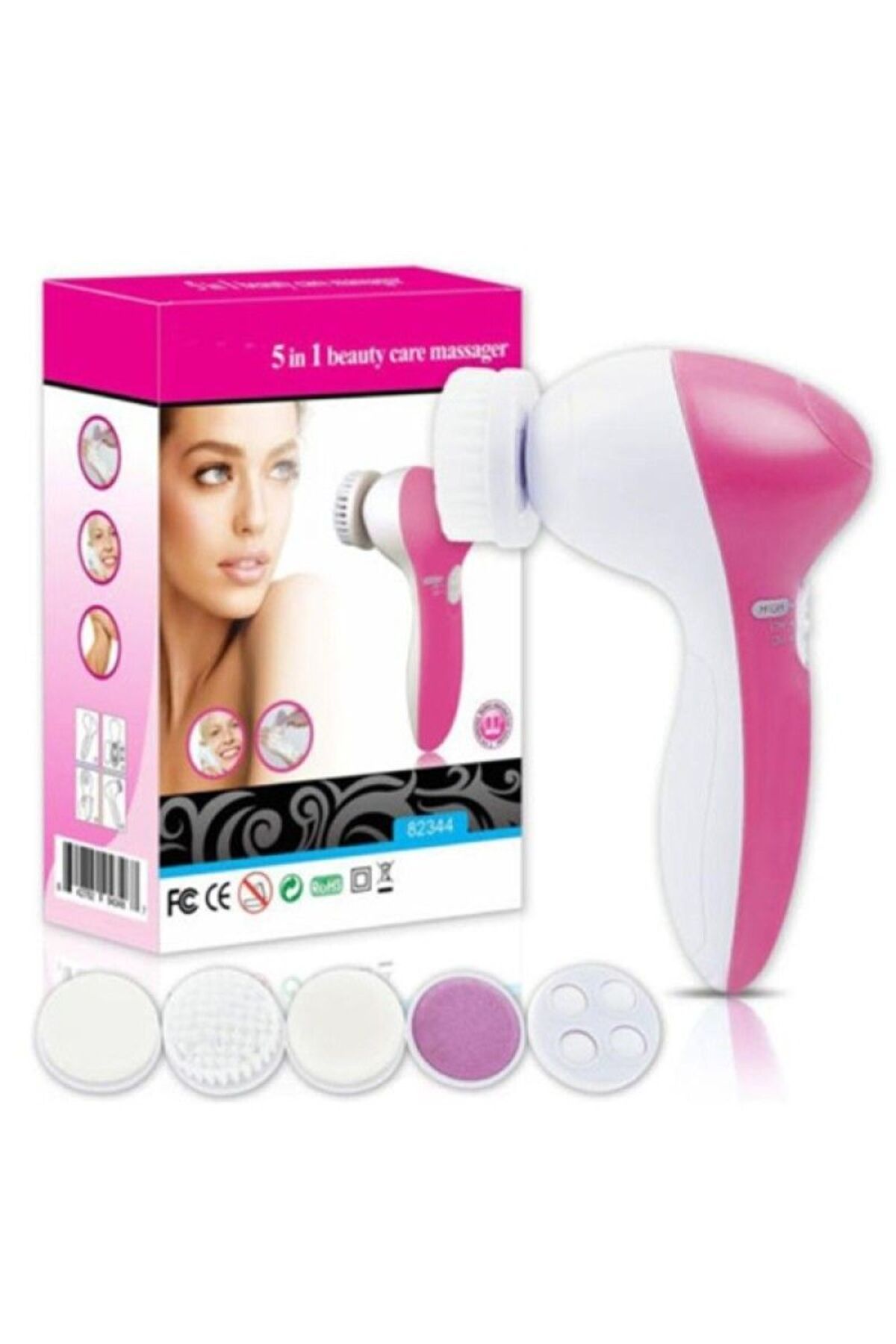 CARNIVAL LAND 5 In 1 Pilli Yüz Temizleme Peeling Fırça Seti Güzellik Bakım Seti Beautiful Care Massager 1 Adet