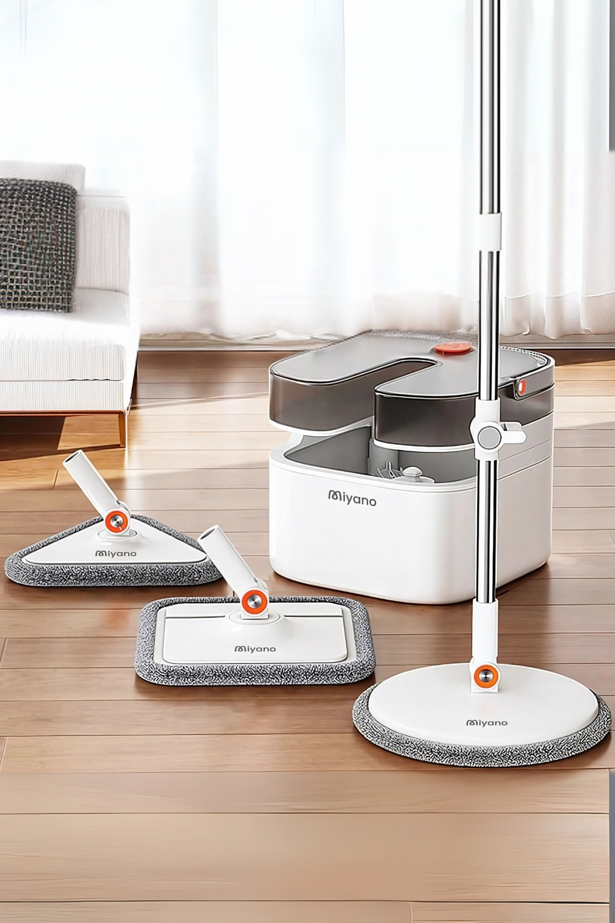 も〜みんページ Miyano M90 Plus 3 Başlıklı Su Hazneli Mop Temizlik Seti - Fiyatı