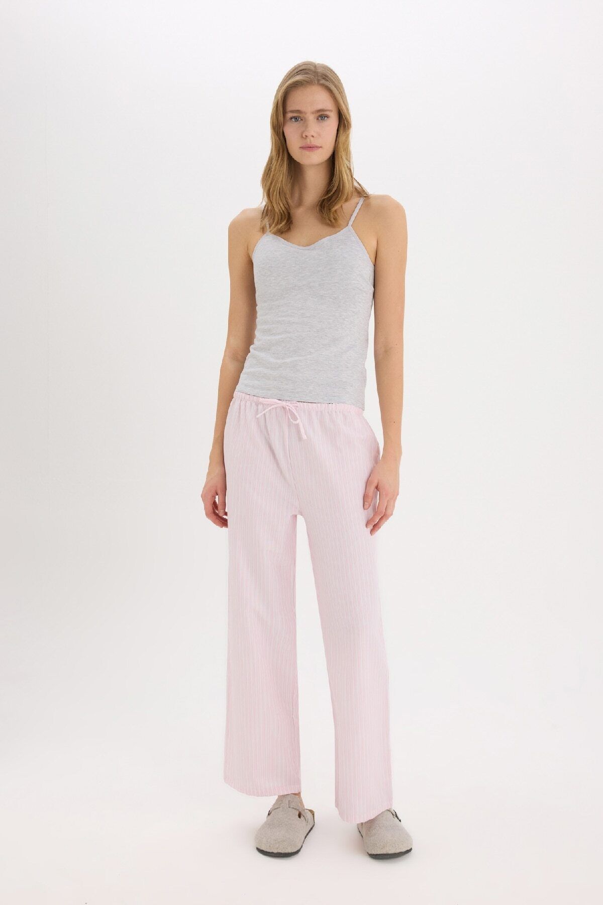 DeFacto-Fall in Love Regular Fit Poplin Pajama Bottoms E3116Ax25Sp 2