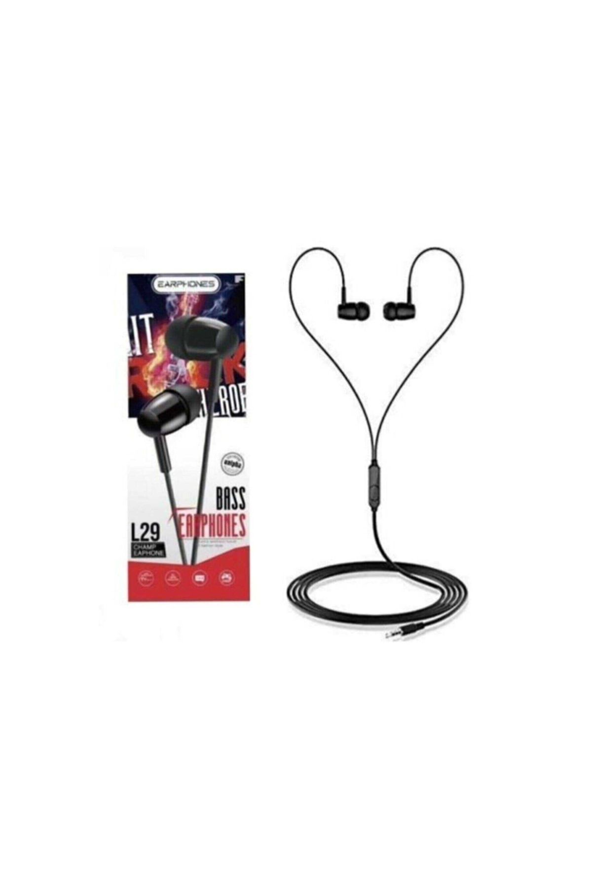 EGATOPTAN L29 Platoon Bass Earphones Kulaklık Siyah